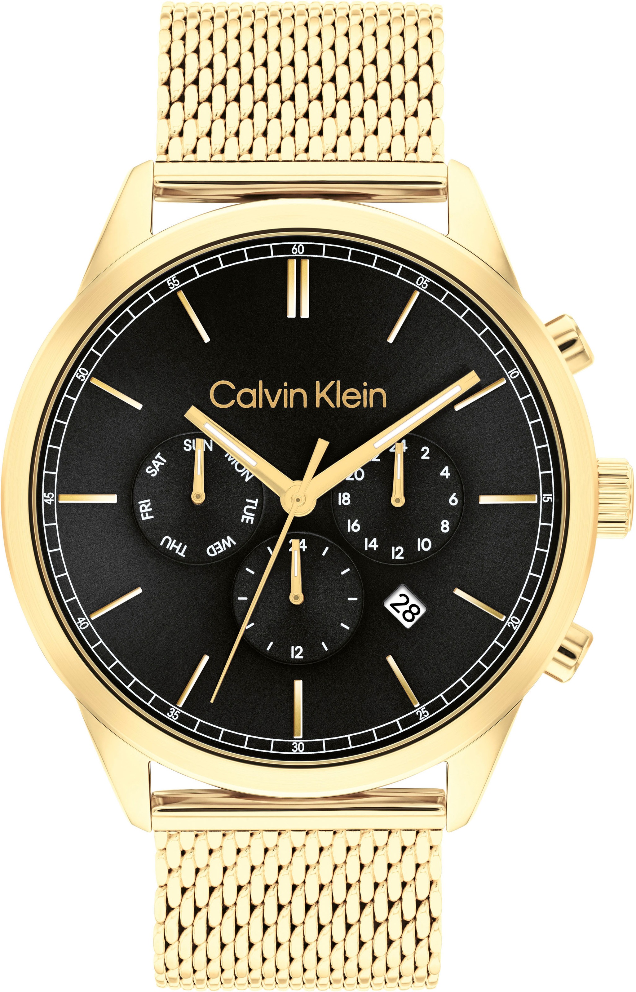 Calvin Klein Multifunktionsuhr »25200375«, Quarzuhr, Armbanduhr, Herrenuhr, Datum, 12/24-Stunden-Anzeige