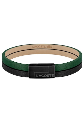 Armband »Schmuck Edelstahl Armschmuck Lederarmband LACOSTE TRAVELER«