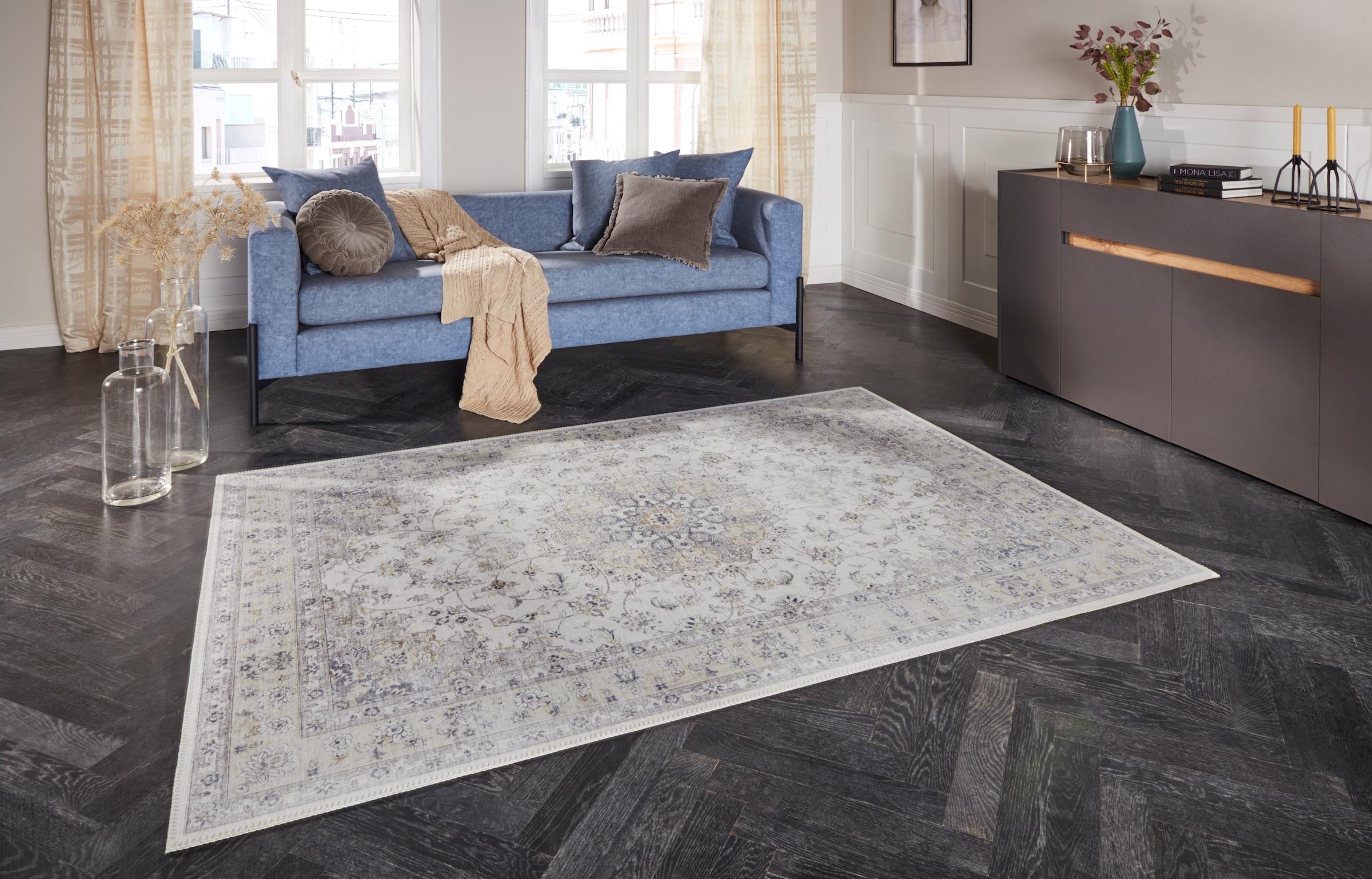 ELLE DECORATION Teppich »Nain«, rechteckig, 7 mm Höhe, Orientalisch, Läufer, Kurzflor, Wohnzimmer, Schlafzimmer, Vintage-Look
