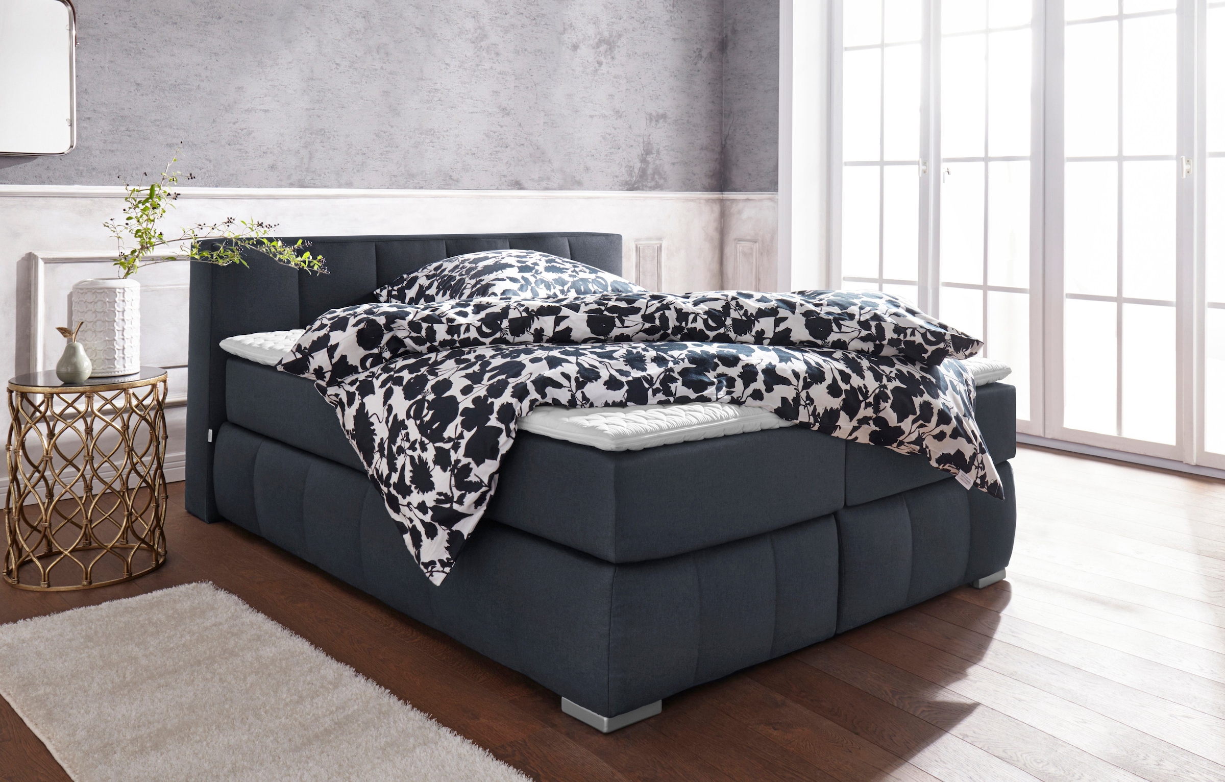 7. Bild von Guido Maria Kretschmer Home&Living Boxspringbett »Chelles«, inkl. Topper, in XXL- Überlänge 220 cm, Unterbox mit feine Wölbung