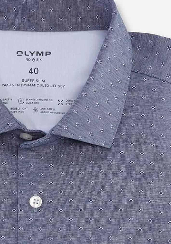 OLYMP Langarmhemd »No. Six 24/Seven super slim Jerseyhemd«