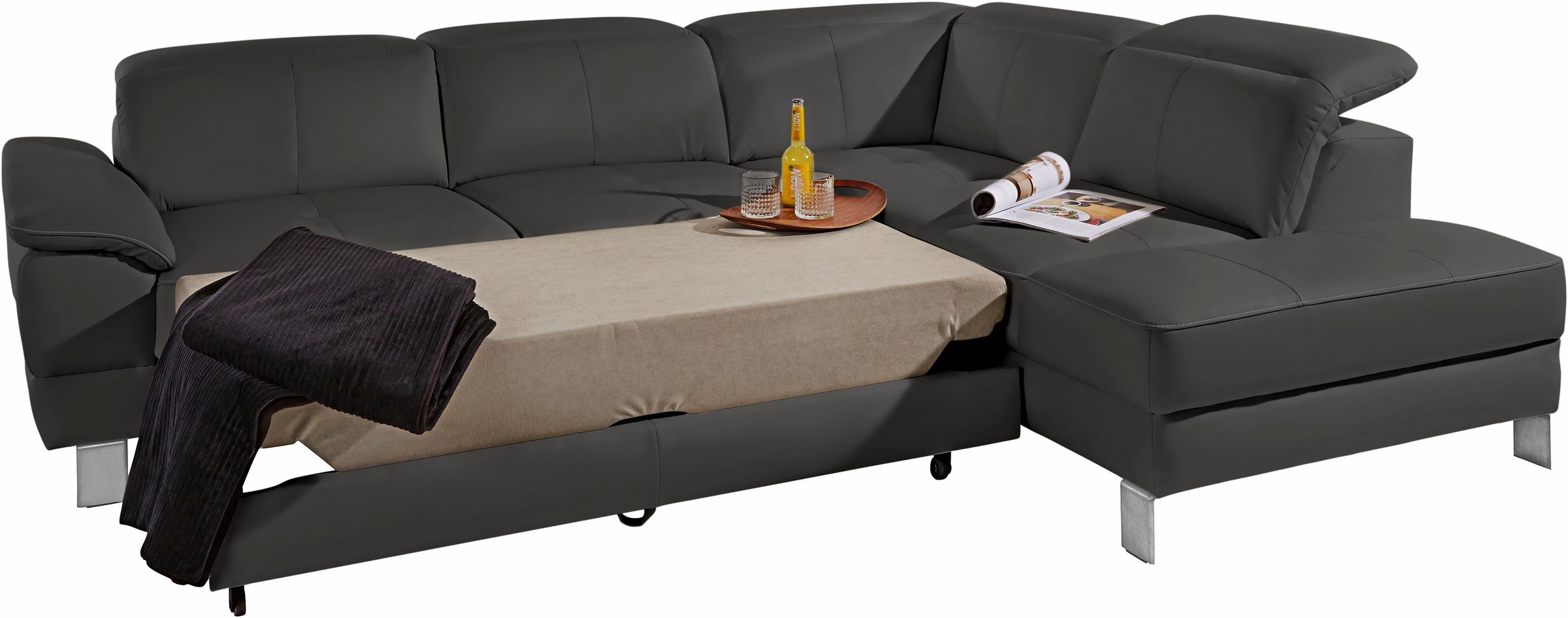 exxpo - sofa fashion Ecksofa »Mantua, L-Form«, mit Kopf- bzw. Rückenverstel günstig online kaufen