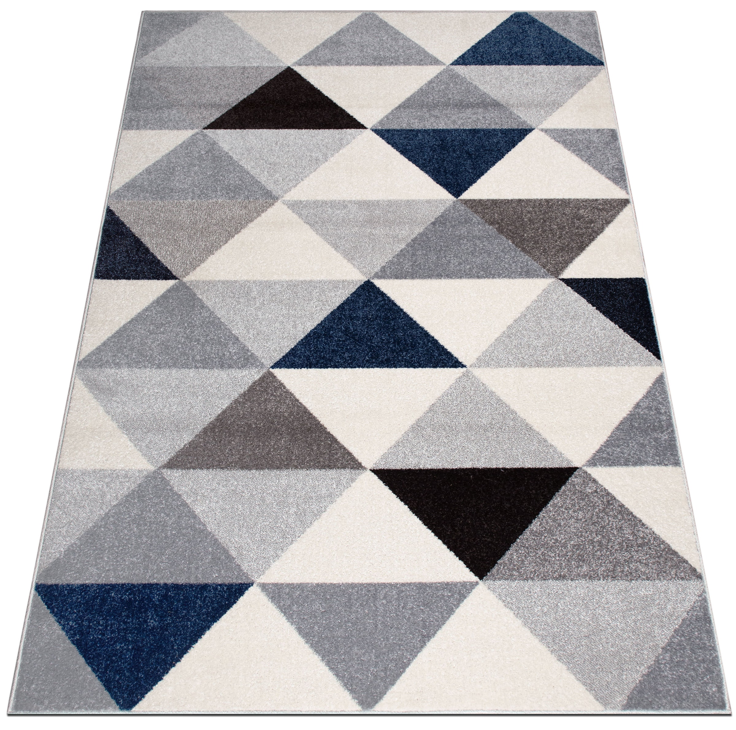 my home Teppich »Berlad Geo«, rechteckig, 9 mm Höhe, mit besonders weichem Flor, Kurzflor, modernes geometrisches Design