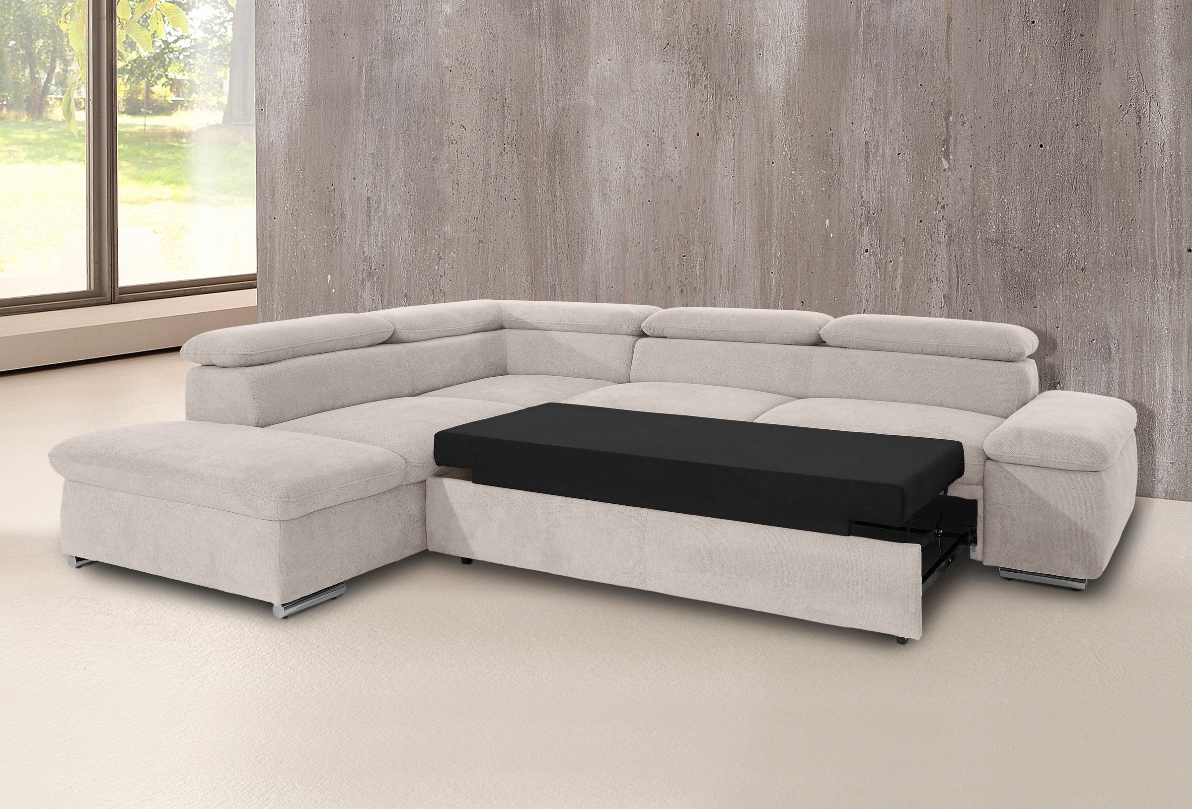 sit&more Ecksofa »Alcatraz L-Form«, wahlweise mit Bettfunktion günstig online kaufen