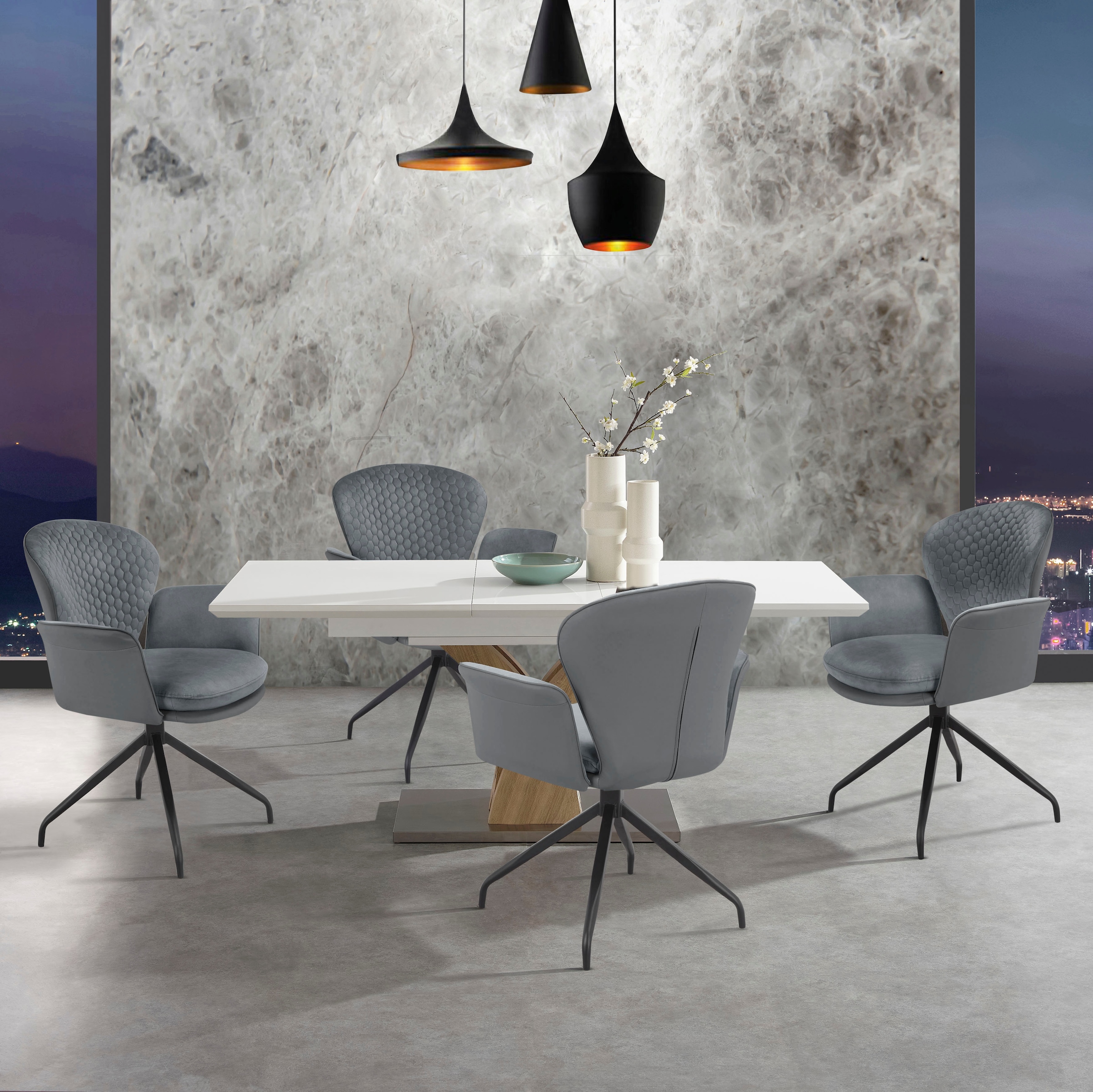 PLACES OF STYLE Esszimmerstuhl »Leonidas« () 2 Stk.Sitz und Rücken gepolste günstig online kaufen