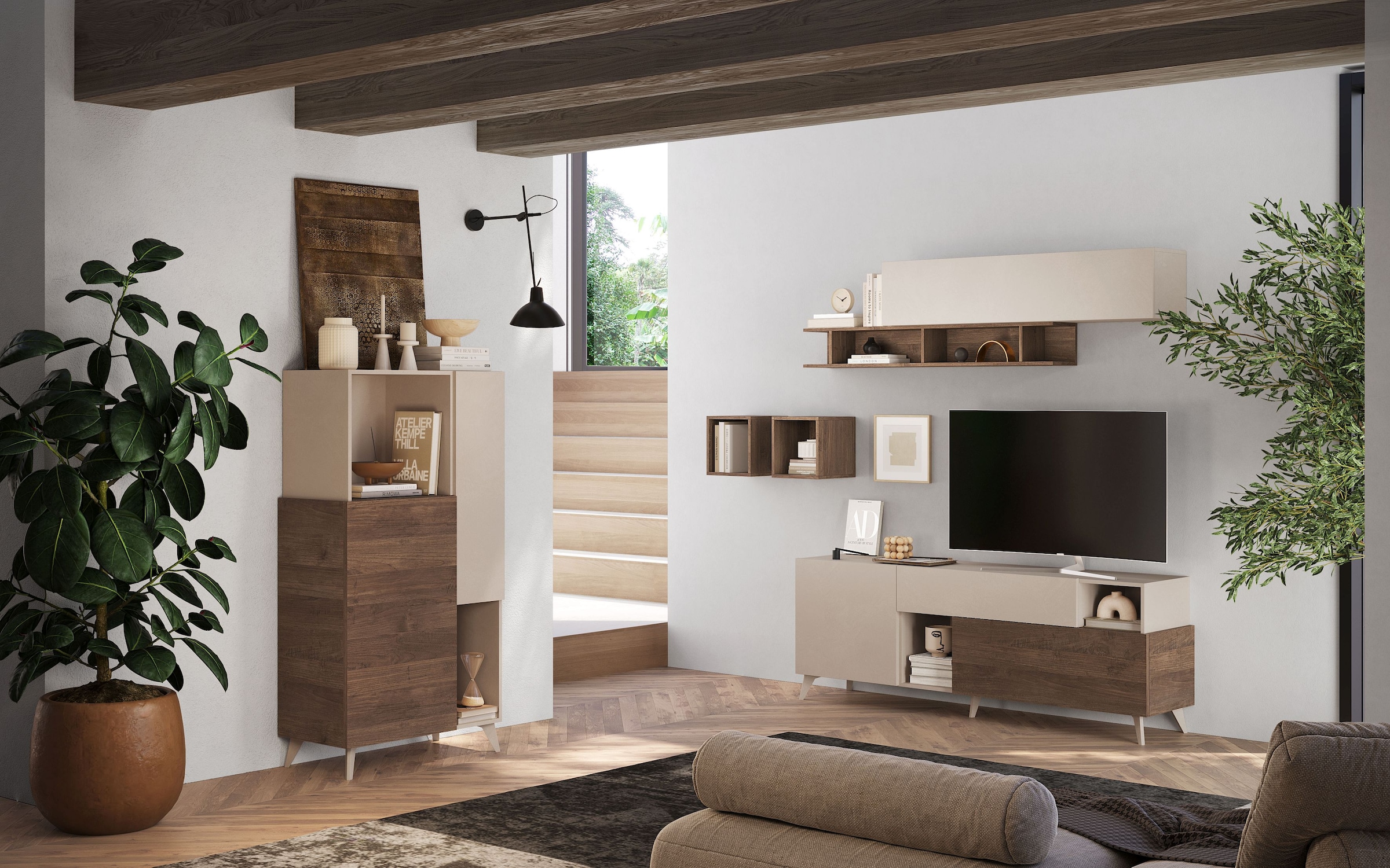 INOSIGN Highboard »Monaco Höhe 154 cm, Kommode mit 2 Türen«, Soft/Self Closing