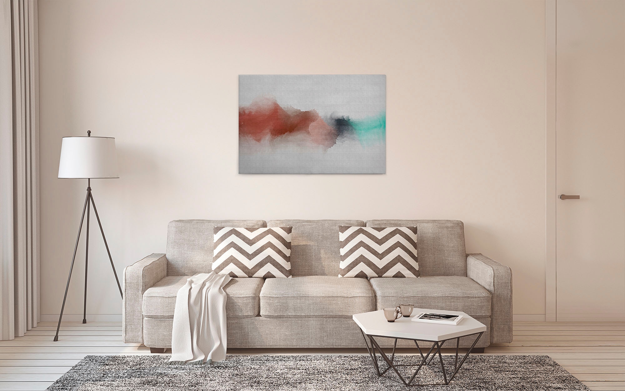 A.S. Création Leinwandbild »daydream«, Kunst-Abstrakt-Kinder, (1 St.), Keilrahmen Bild Farben Grau Bunt Leinwand-Bild Wohnzimmer modern Wand