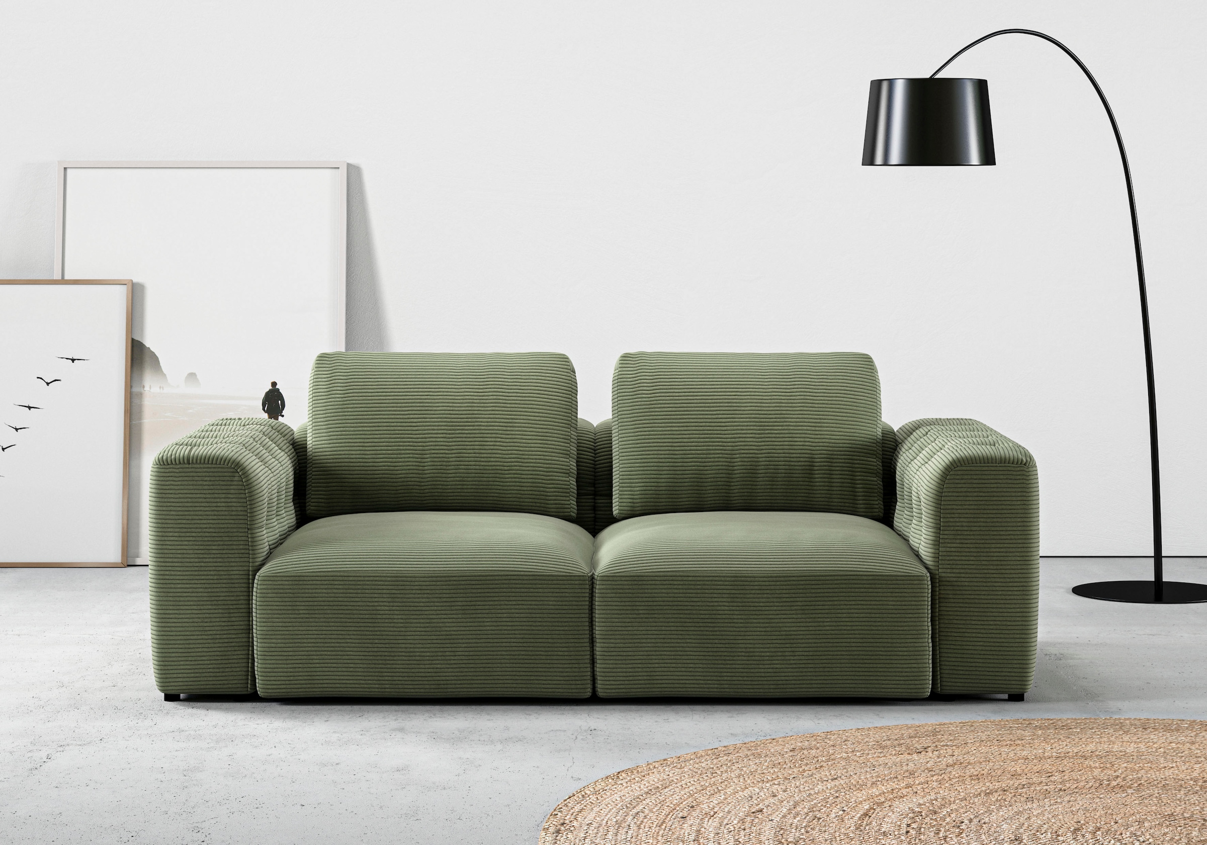 Home affaire 2-Sitzer »Cushid« Modulsofa, bestehend aus 2 Teilen, Breite 21 günstig online kaufen