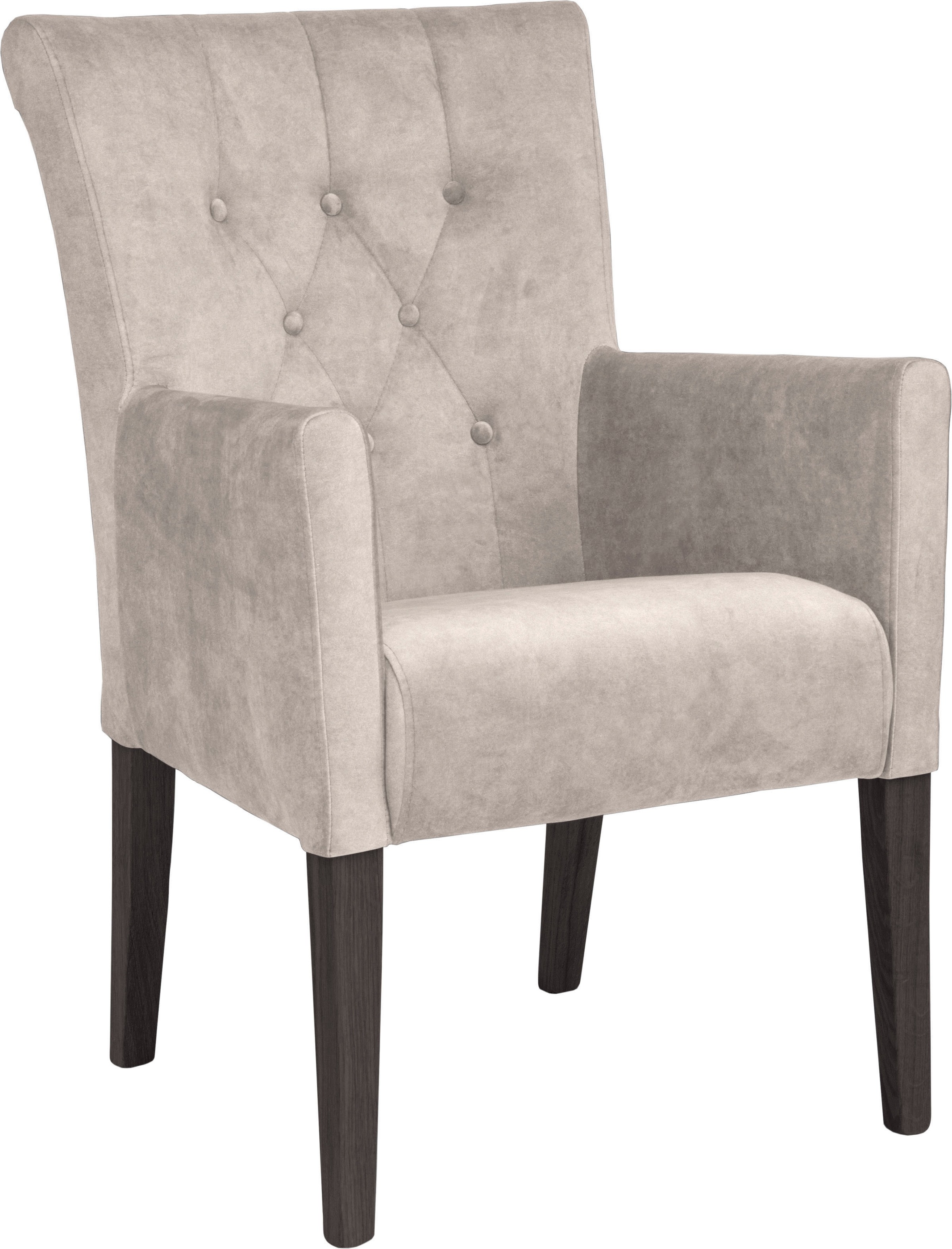 Esszimmerstuhl HOME AFFAIRE "King", weiß (milchfarben, wenge), B:60cm H:92cm T:65cm