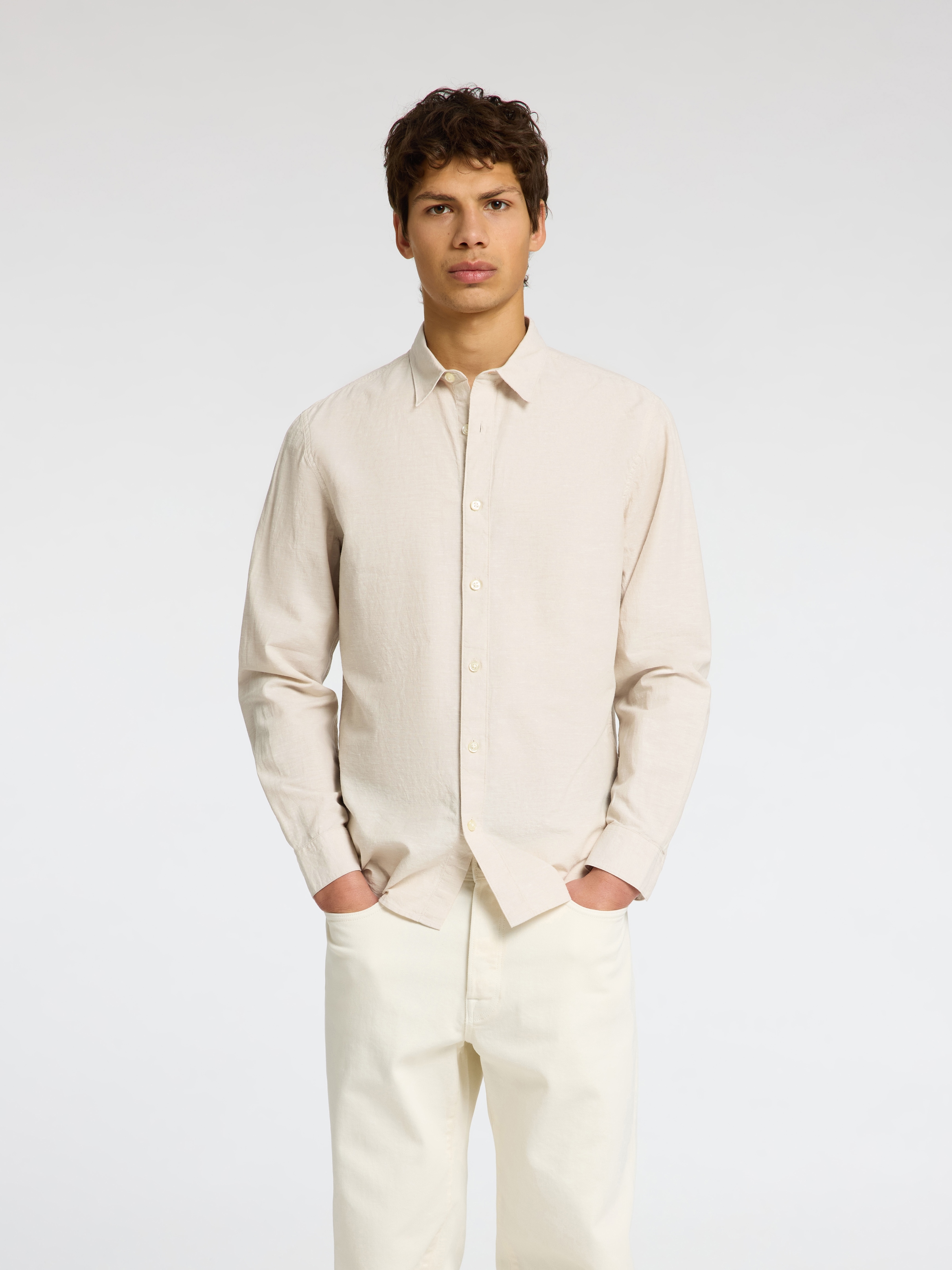 SELECTED HOMME Leinenhemd »NEW-LINEN SHIRT«, unifarben