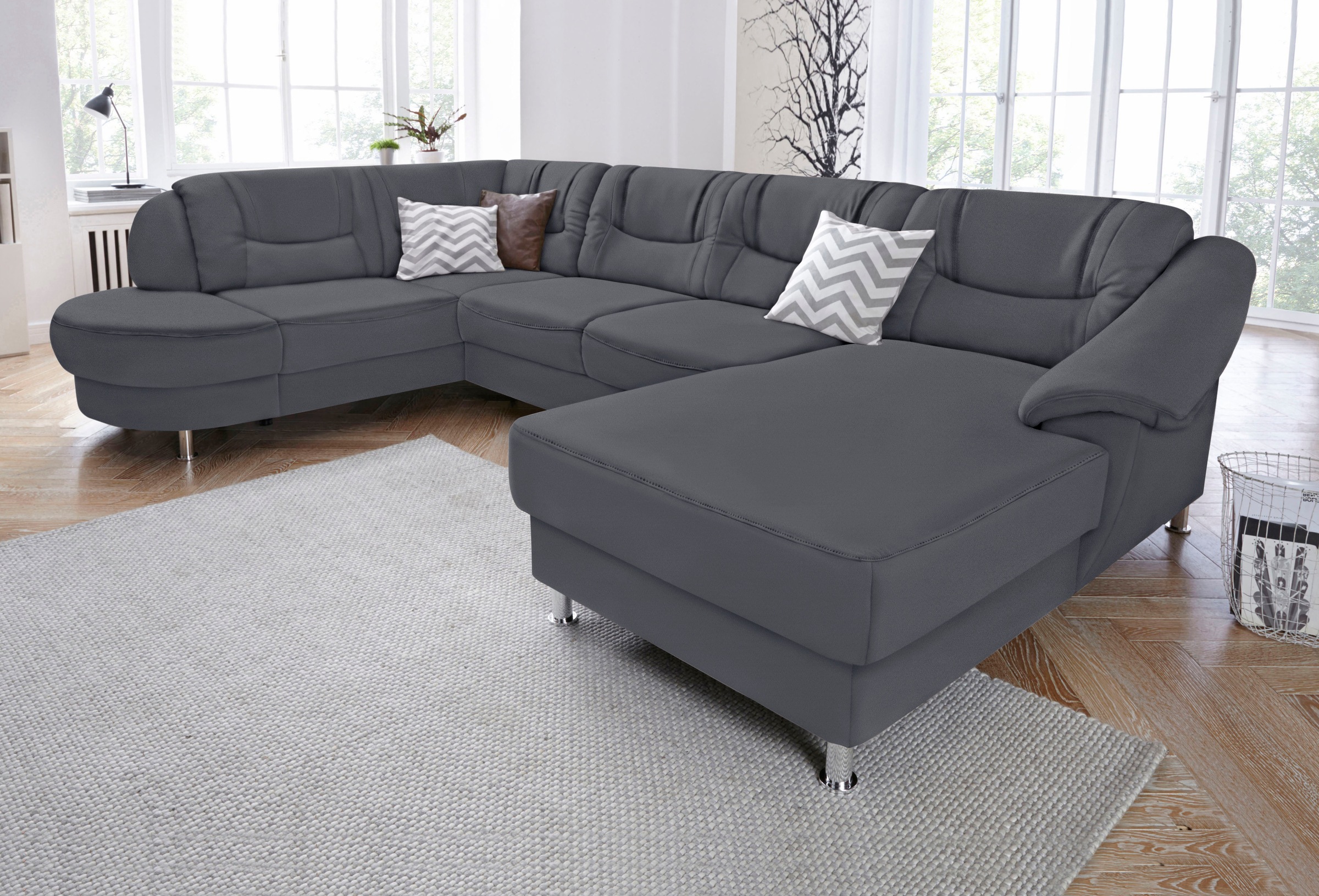 sit&more Wohnlandschaft »Salsa U-Form« mit Federkern, wahlweise mit Bettfun günstig online kaufen