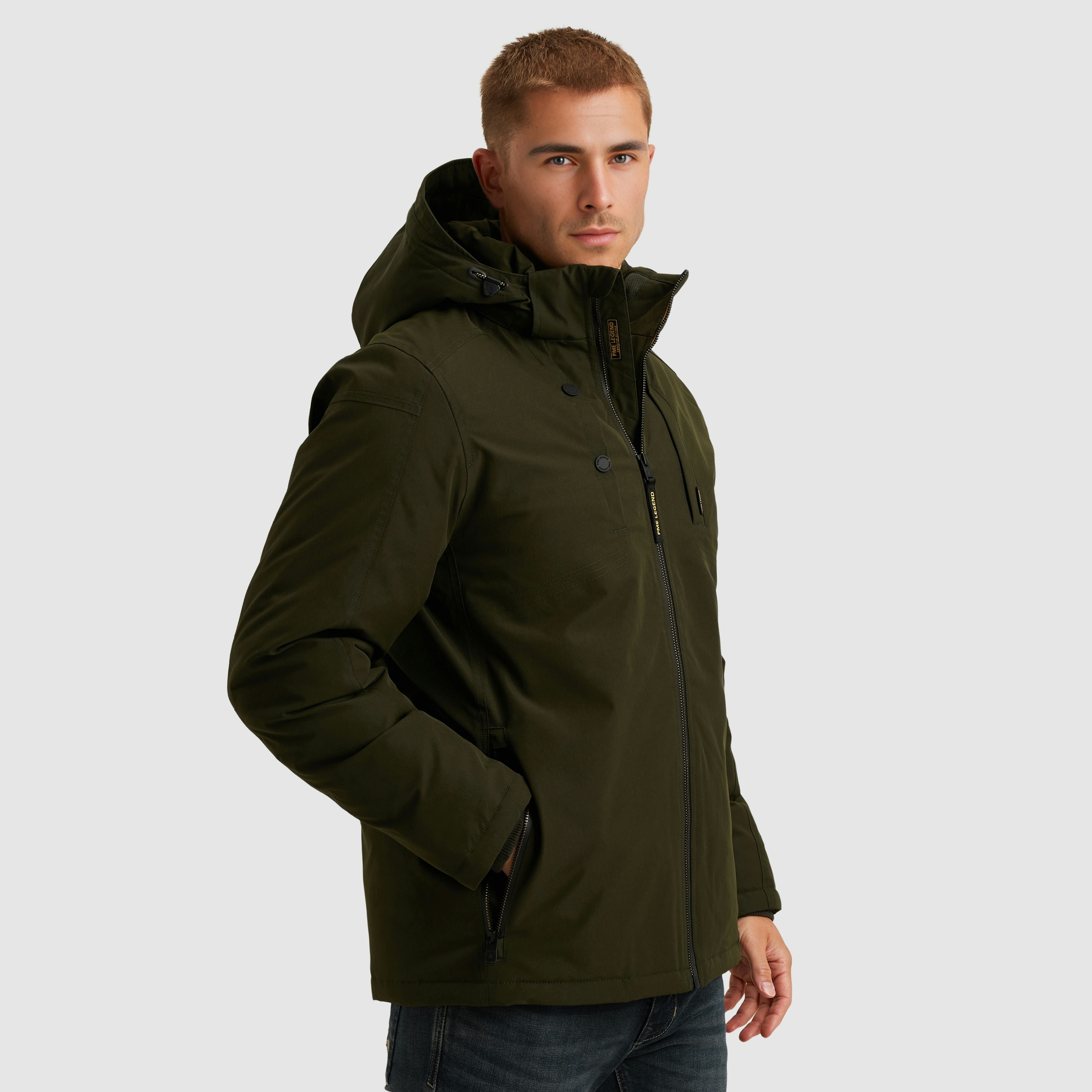 PME LEGEND Winterjacke mit Kapuze Taschen mit Reißverschluss