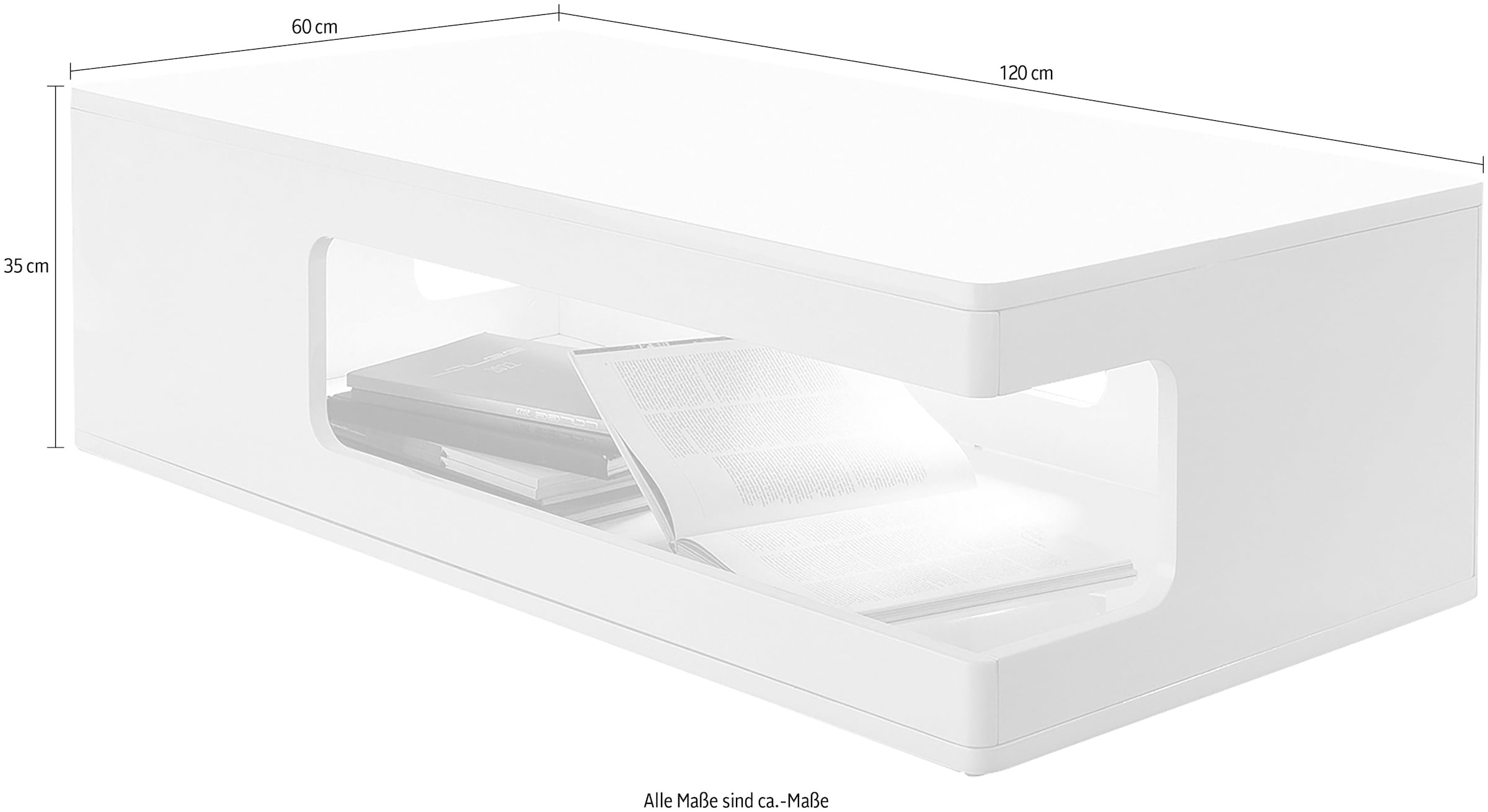 SalesFever Couchtisch, Seitliche Cut-Outs