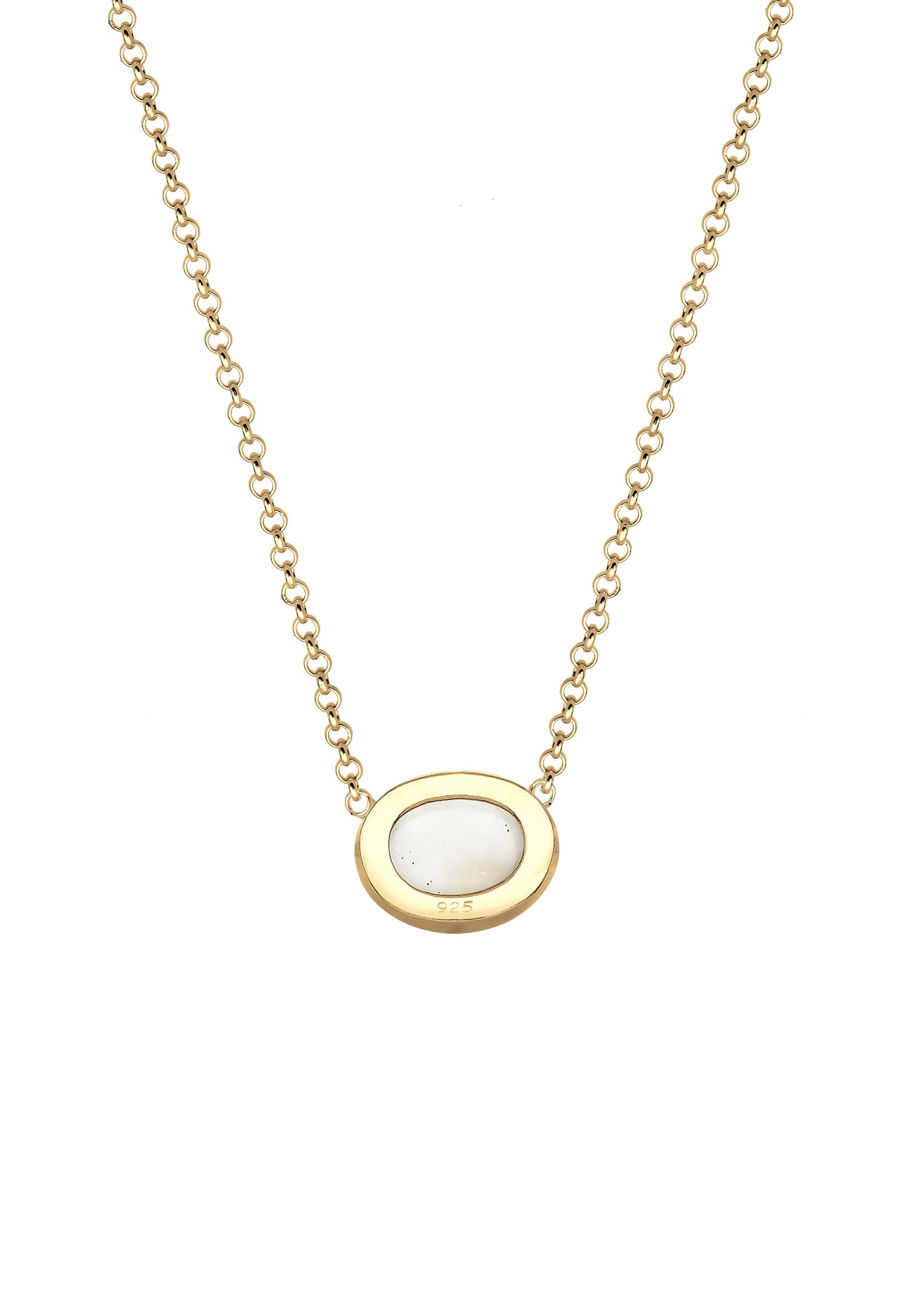 Elli Collierkettchen »Mondstein Gemstone Natur 925er Silber vergoldet«