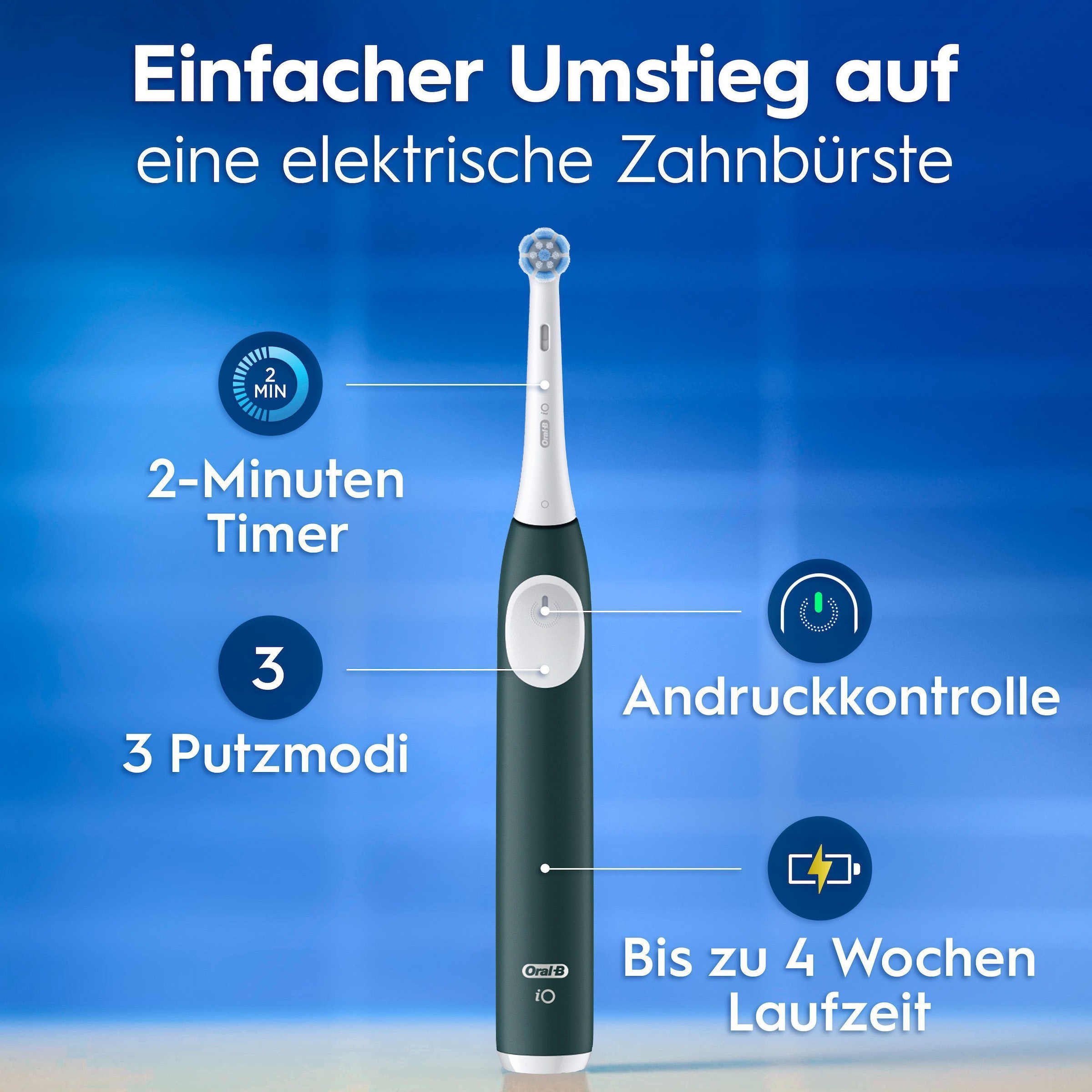 Oral-B Elektrische Zahnbürste »Oral-B iO Series 2« 1 Stk. Aufsteckbürsten für die sanfte Reinigung
