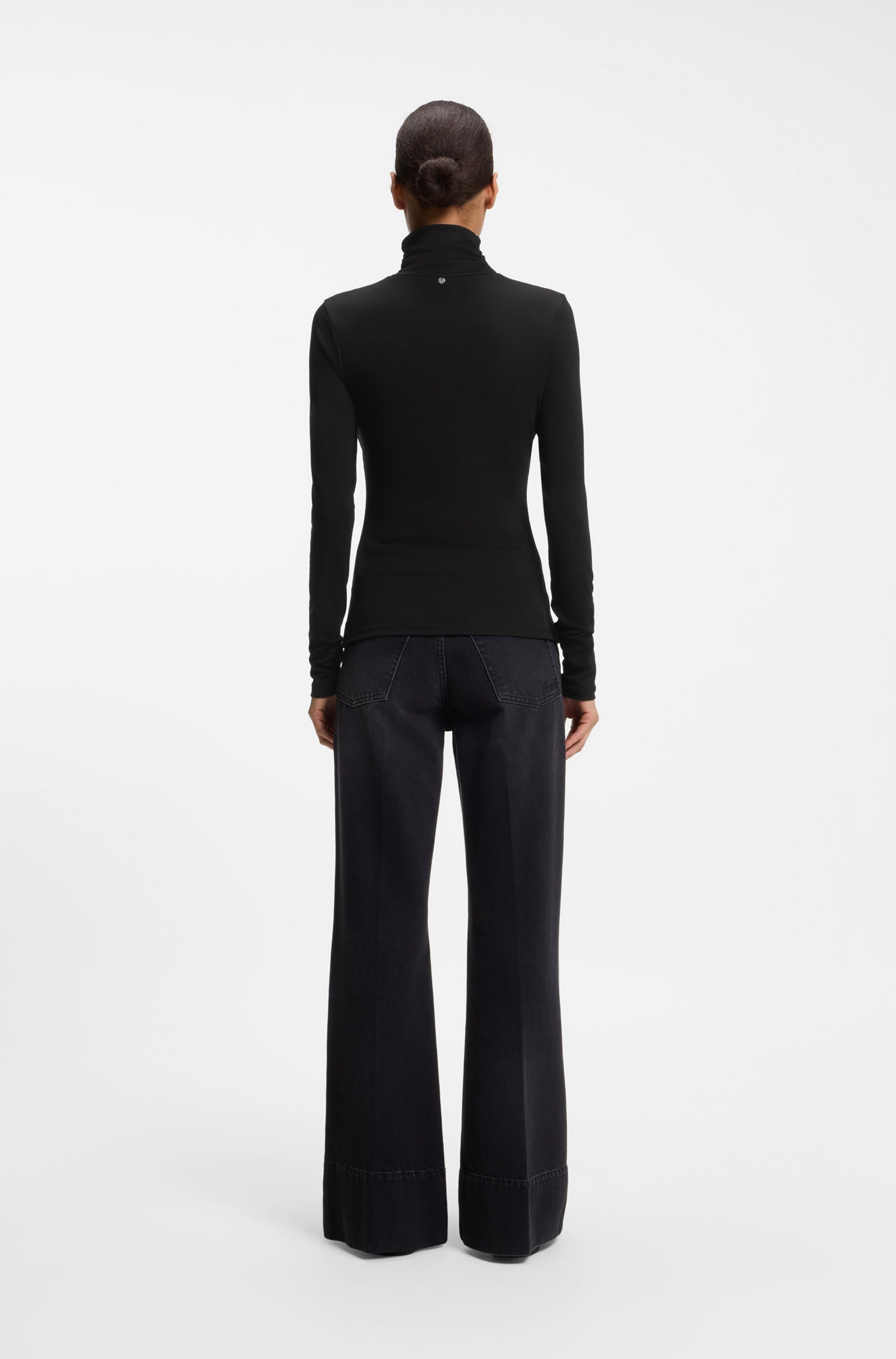 BOSS ORANGE Rollkragenshirt »Eliana Premium Damenmode« mit Turtle Neck, Slim Fit