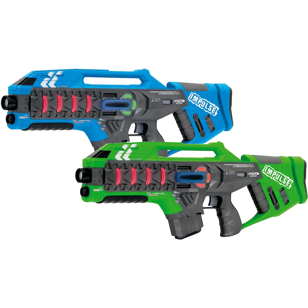 Jamara Laserpistole »Impulse Laser Gun Rifle blau/grün«, (Set, 2 tlg.)