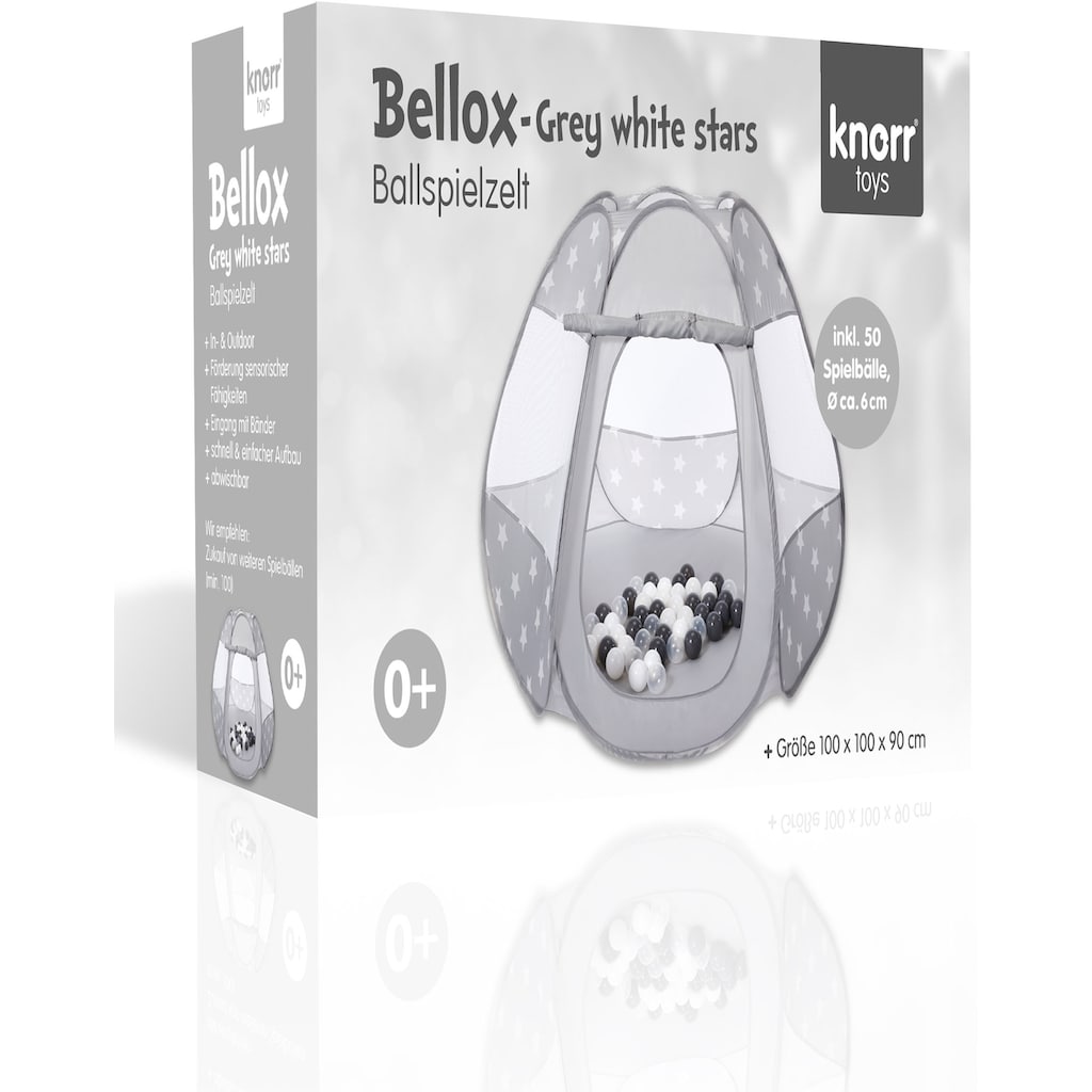 Knorrtoys® Bällebad »Bellox, Grey White Stars«, mit 50 Bällen