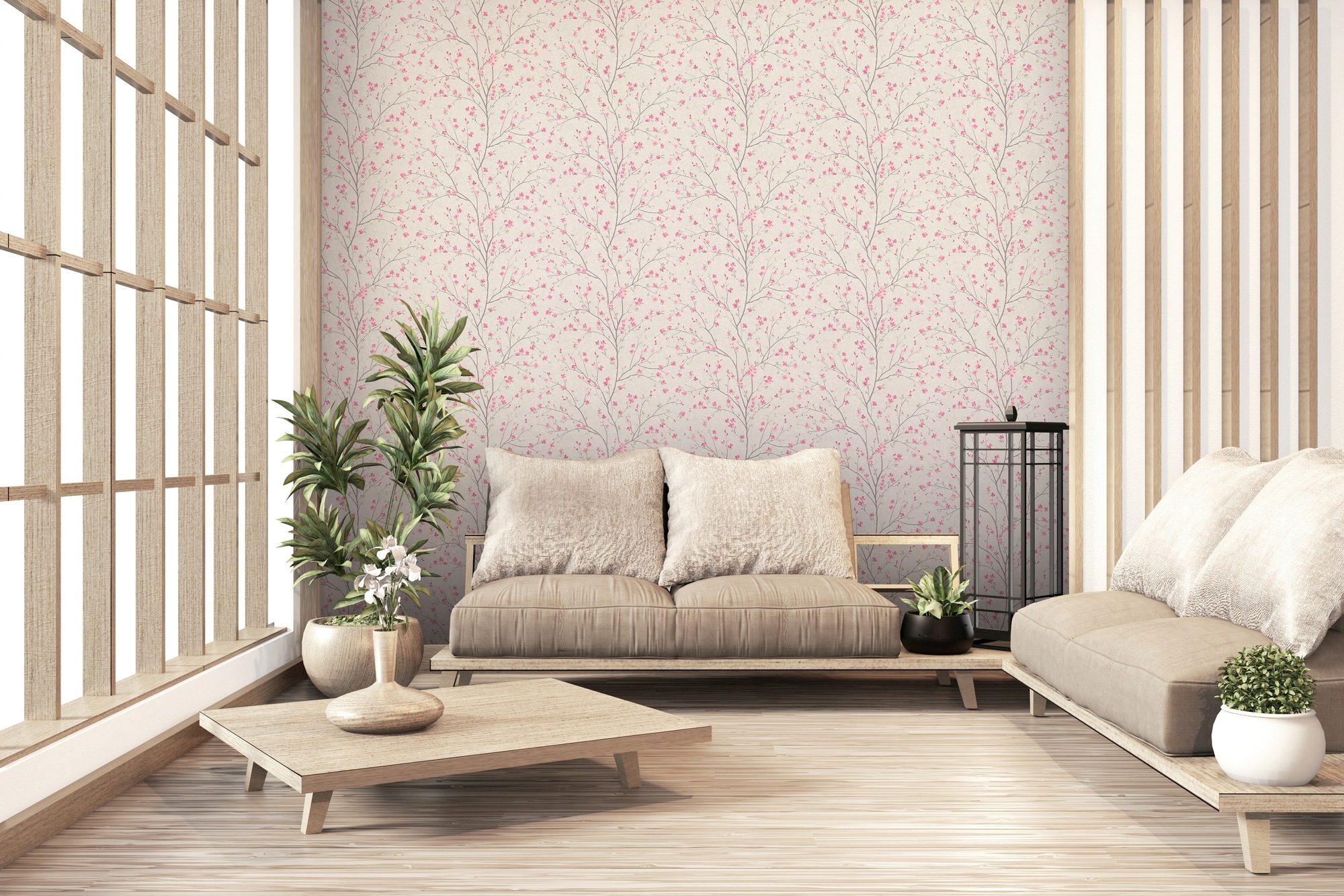 living walls Vliestapete »Metropolitan Stories, Mio Tokio«, floral-botanisch-Wald, Tapete Blumen Tapeten Wohnzimmer Schlafzimmer Küche modern Design Büro