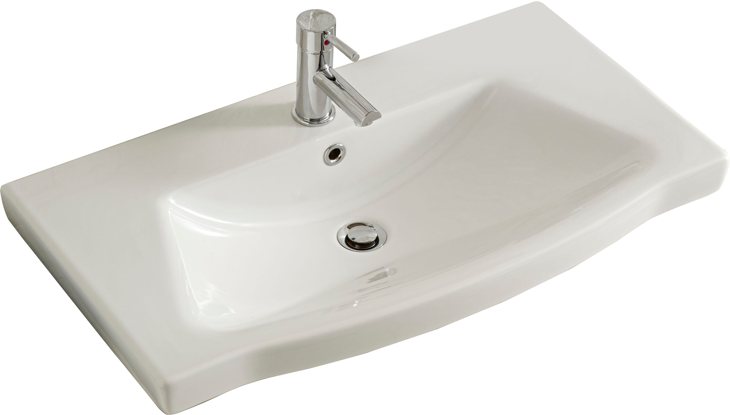 Saphir Badmöbel-Set »6005 Sprint 3-teilig, Keramik-Waschtisch mit LED-Spiegelschrank«, (4 St.), Unterschrank, inkl. Türdämpfer, 3 Türen, 3 Schubladen, Bad-Set
