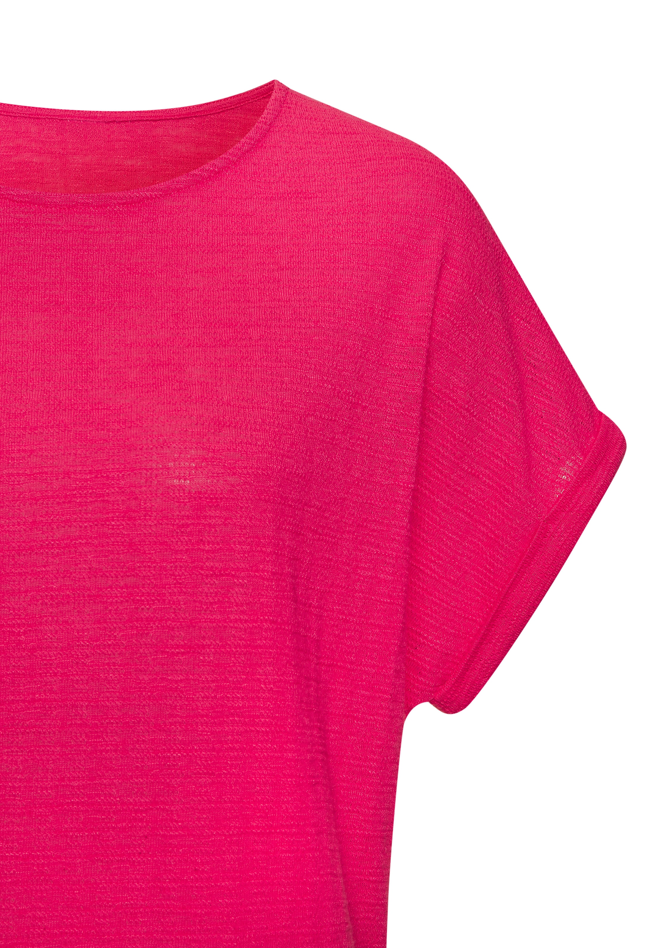 Vivance T-Shirt »mit modischer Struktur«, aus bügelfreier Qualität mit Baumwolle