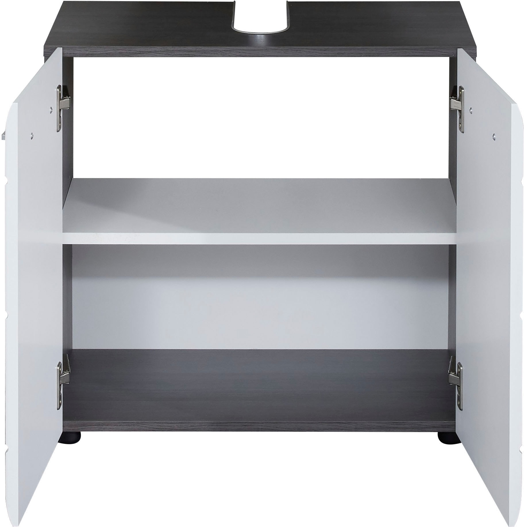 welltime Waschbeckenunterschrank »Sovana« Waschbeckenunterschrank mit 2 Türen - (B/T/H) 60/31/57 cm