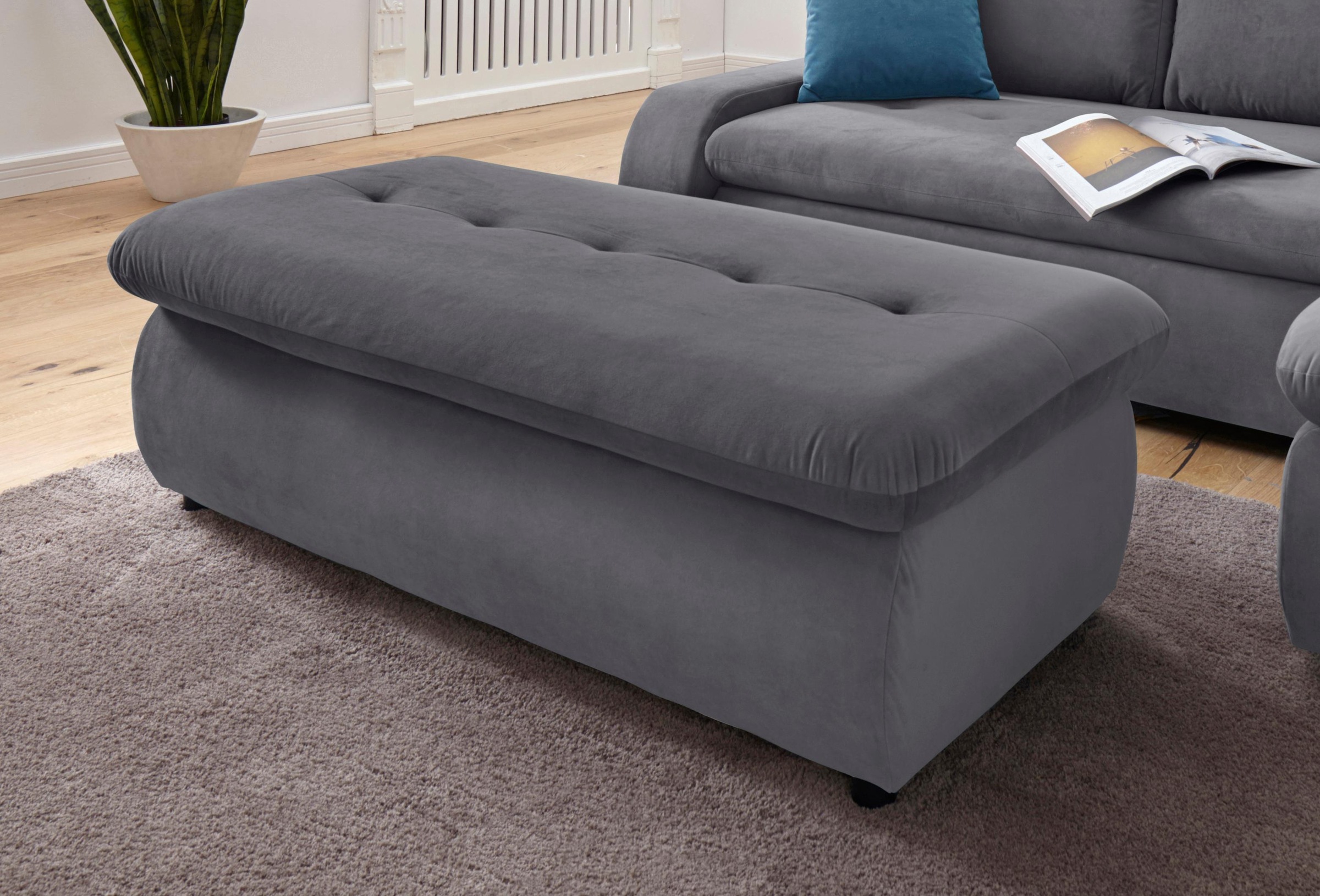 TRENDMANUFAKTUR Hocker »Indie II, bequemer Bankhocker mit Staufach unter de günstig online kaufen