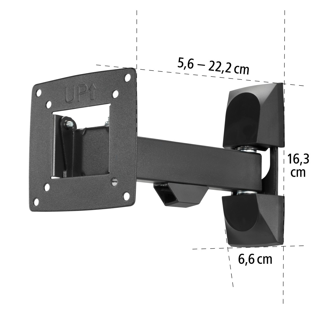 Hama TV-Wandhalterung »TV Halterung, schwenkbar, neigbar, 25 - 66 cm (10"-26"), VESA 100x100«, bis 66 cm Zoll