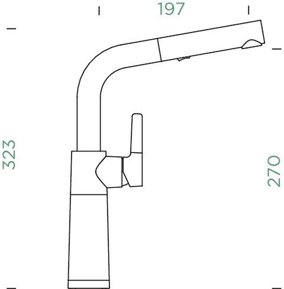 Schock Küchenarmatur »SC-540 SB« ausziehbar, Strahl-Brause, Rückflussverhinderer, Schwenkbereich 120°