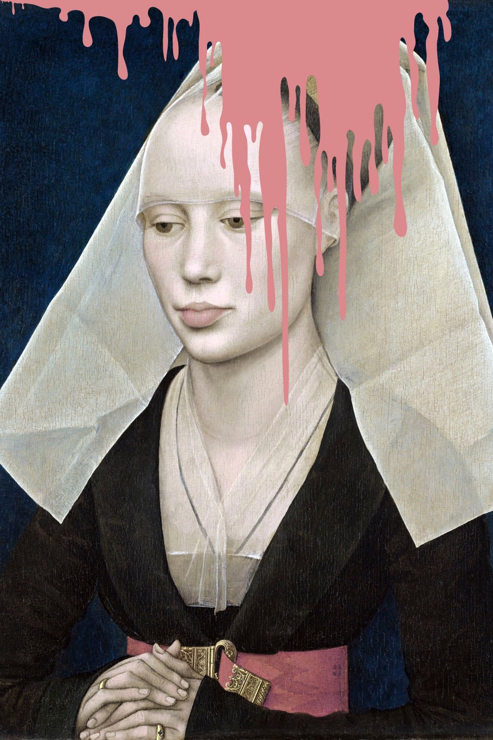 queence Acrylglasbild »Nonne mit Farbklecks« Bilder von Frauen   Formen   F günstig online kaufen
