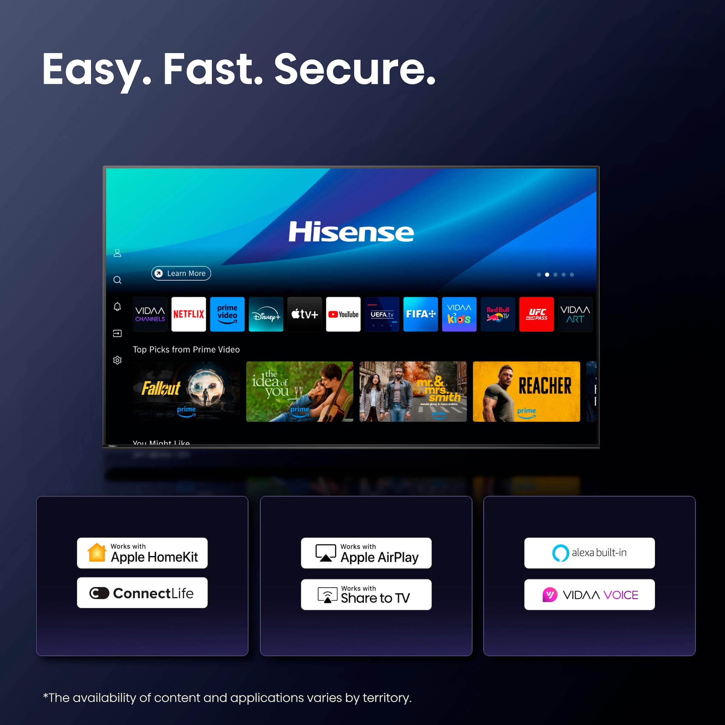 Hisense QLED Mini LED-Fernseher »50U7Q«, 4K Ultra HD, Smart-TV, 4K UHD Mini LED