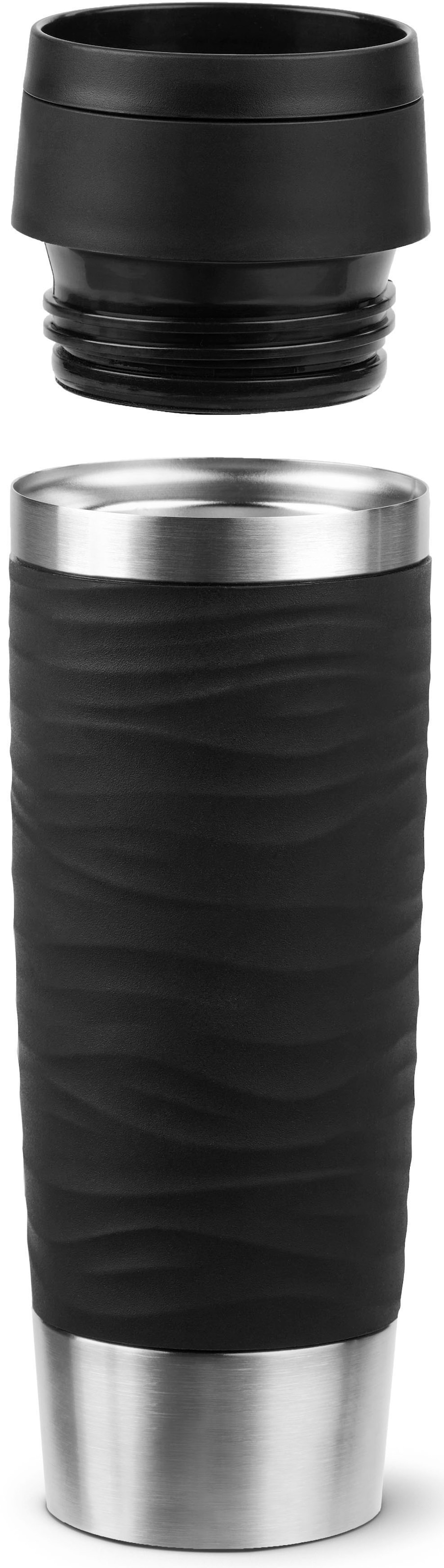 Emsa Thermobecher »Travel Mug Classic Wave«, 6h heiß, 12h kalt, 100% dicht, spülmaschinenfest, 360°-Trinköffnung