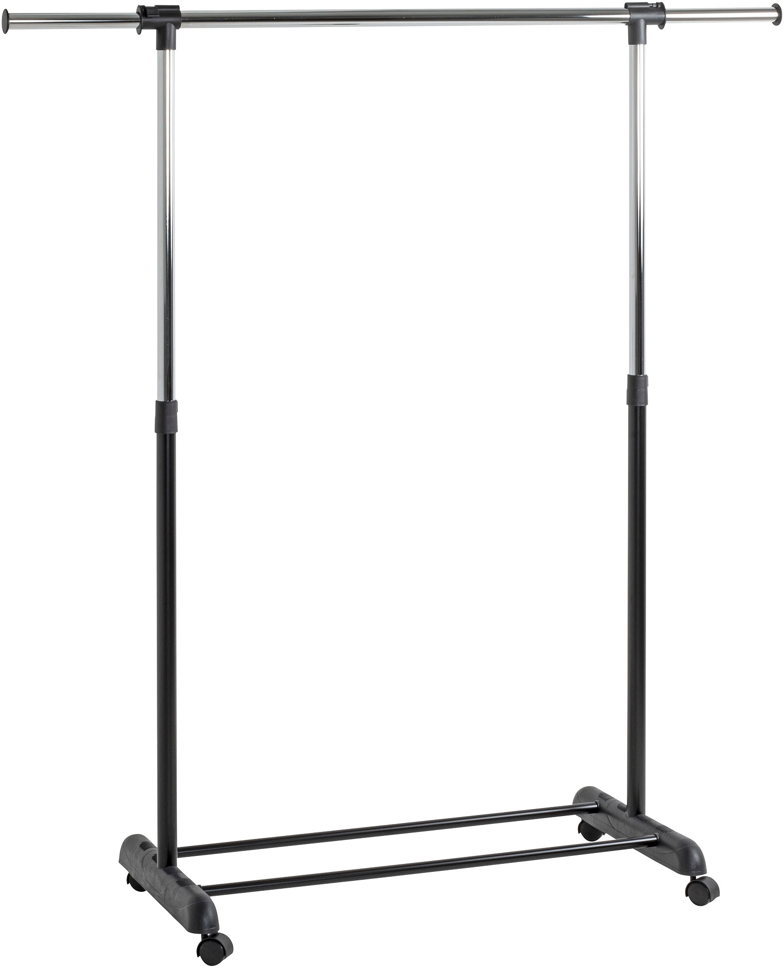 HAKU Garderobenständer »Garderobe, Garderobenständer, Kleiderständer auf Rollen, Kleiderwagen« rechteckig - aus Metall Schwarz - B/T/H 95/44/95-170 cm