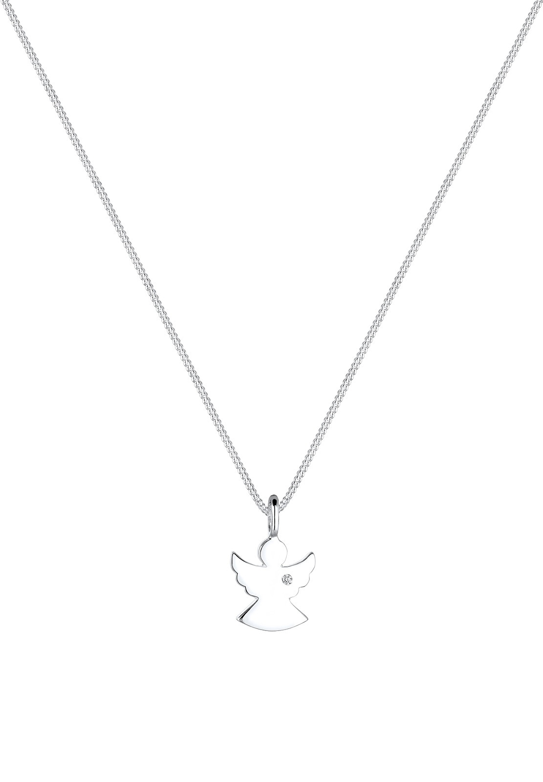 Elli DIAMONDS Collierkettchen »Engel Diamant Weiß Brillantschliff (0.015ct) 925 Sterling Silber«