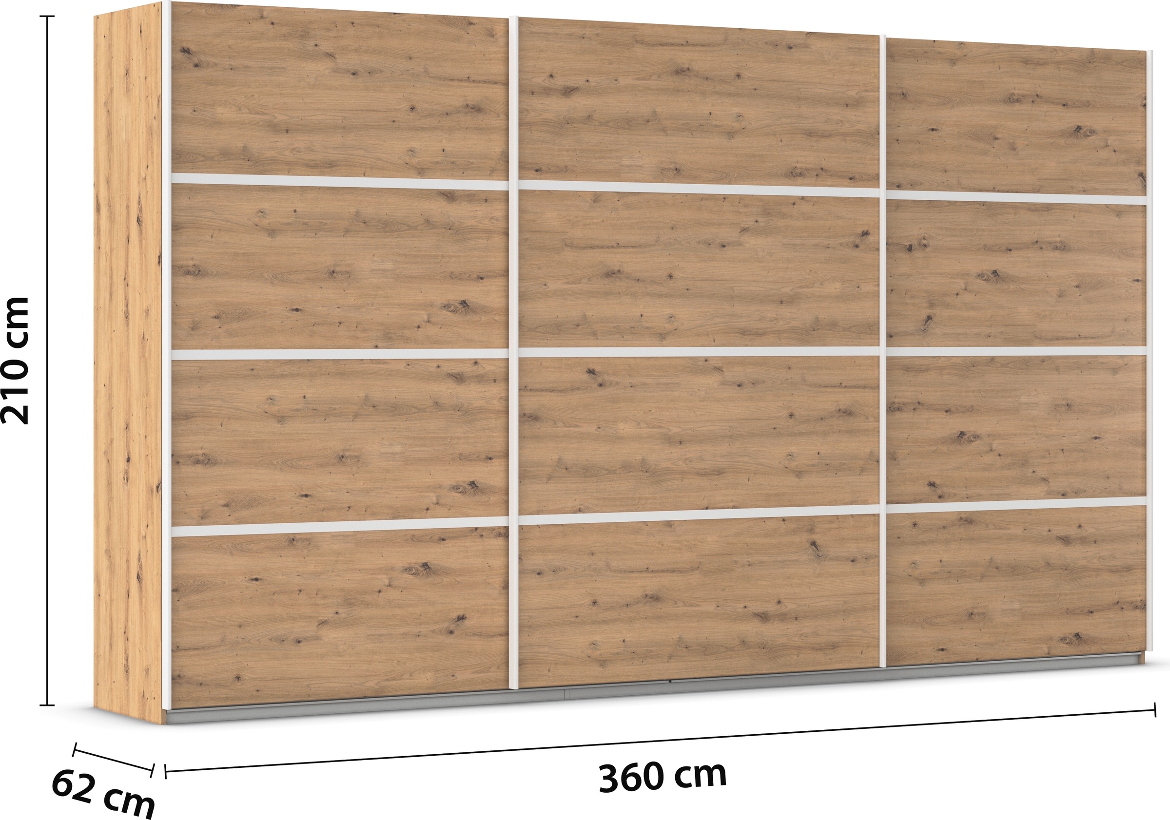 rauch Kleiderschrank »Schwebetürenschrank OTTO´s Choice Garderobe Schrank TOP ANGEBOT Avola«, (in 3 verschiedenen Ausstattungen BASIC/CLASSIC/PREMIUM), mit eleganten Zierleisten in Chrom, Schwarz oder Weiß MADE IN GERMANY