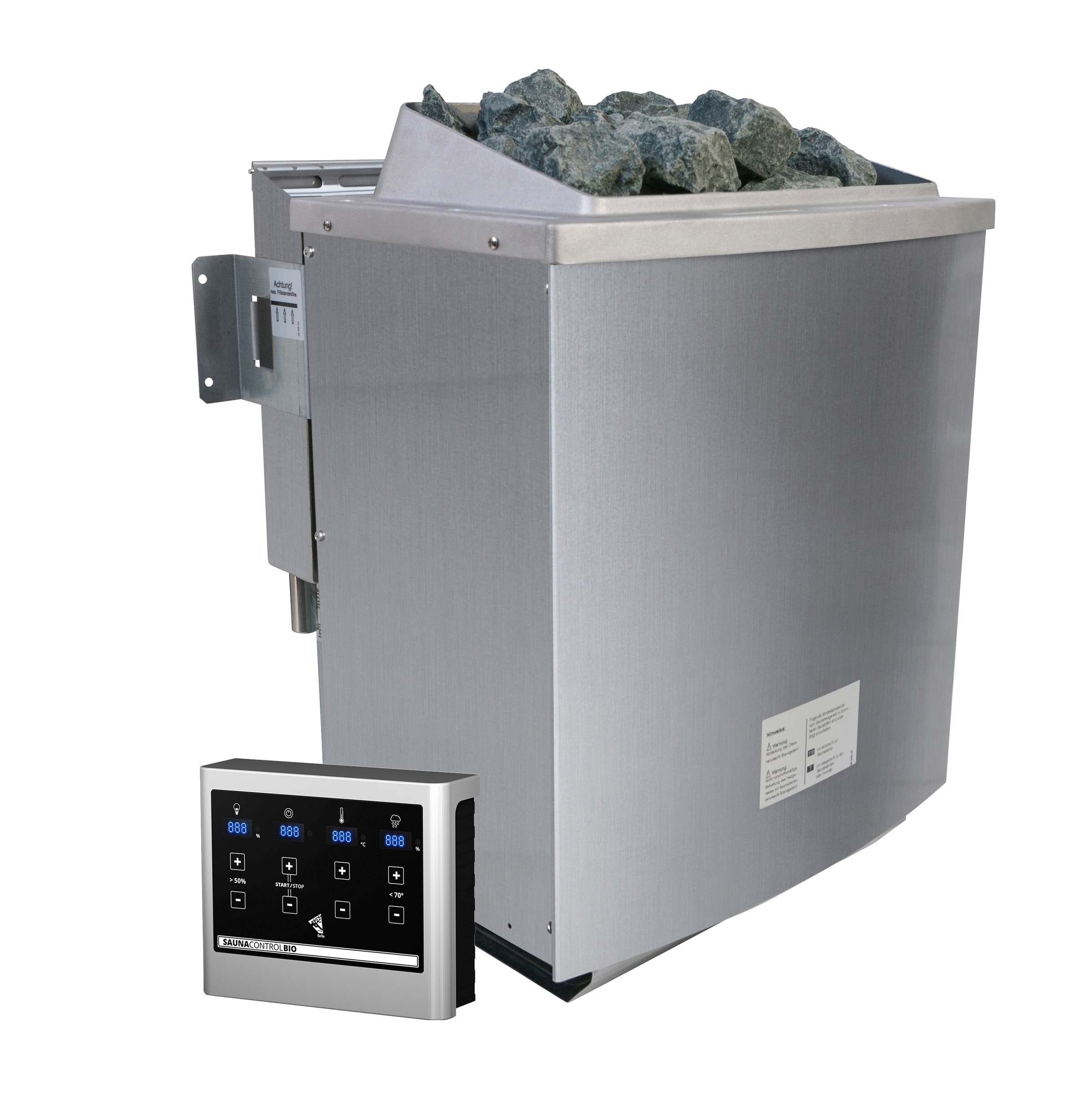 Karibu Sauna »Gitte« Set,  9-kW-Bio-Ofen mit externer Steuerung