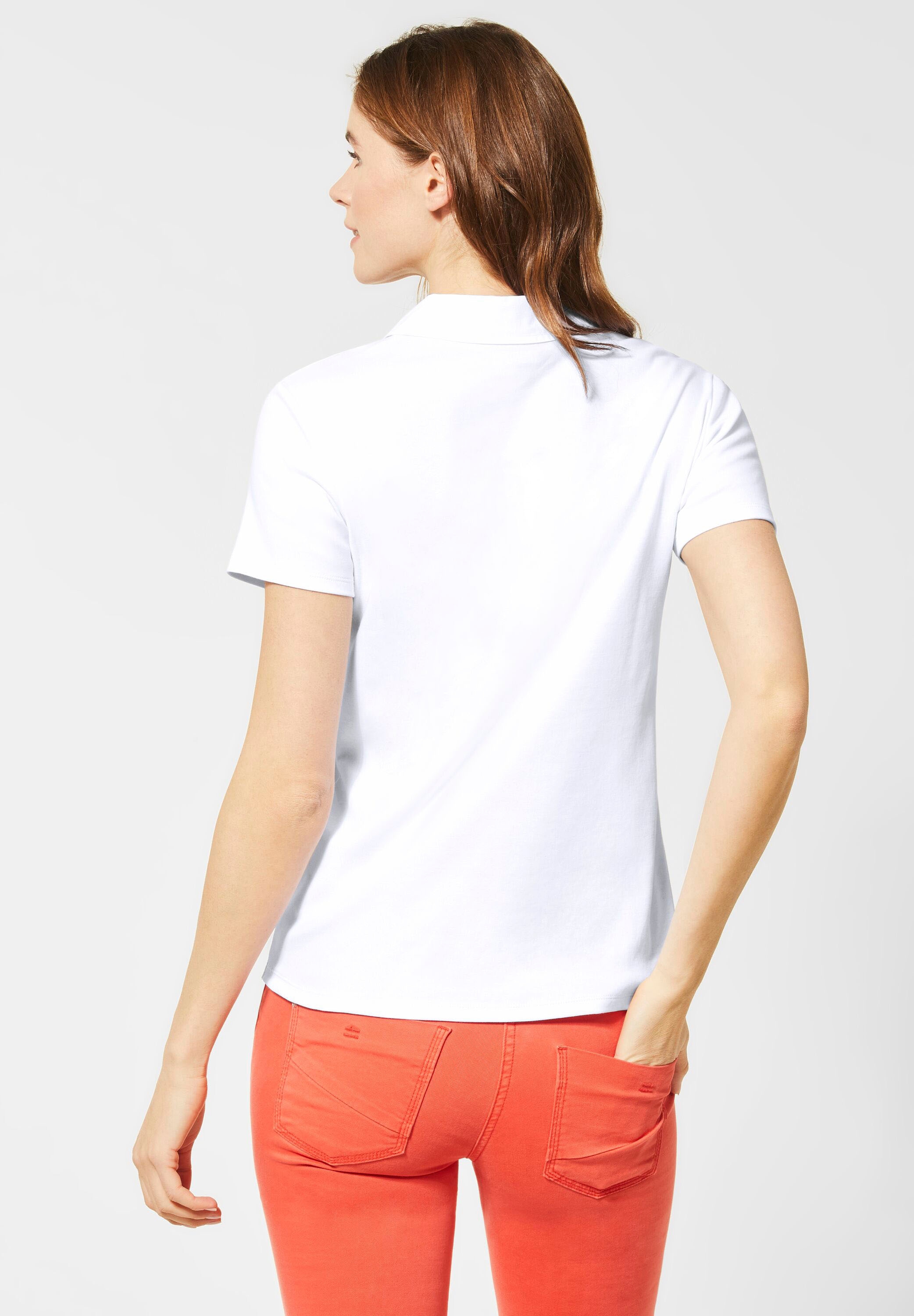Basic-Style günstig unifarben, kaufen Poloshirt, Cecil