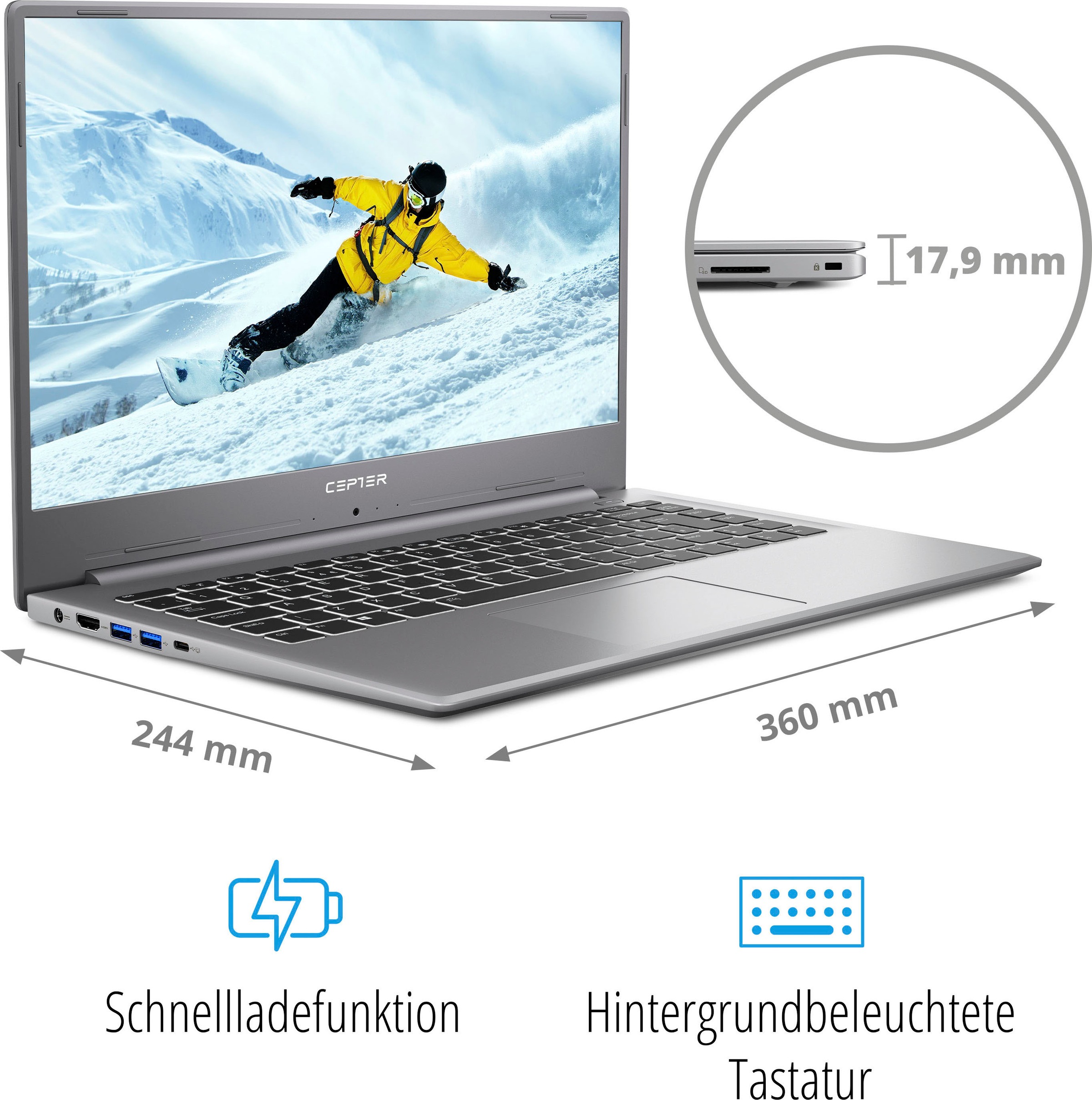 Medion® Notebook »AKOYA® S15449«, 39,6 cm, / 15,6 Zoll, Intel, Core i5, Iris Xe Graphics, 512 GB SSD