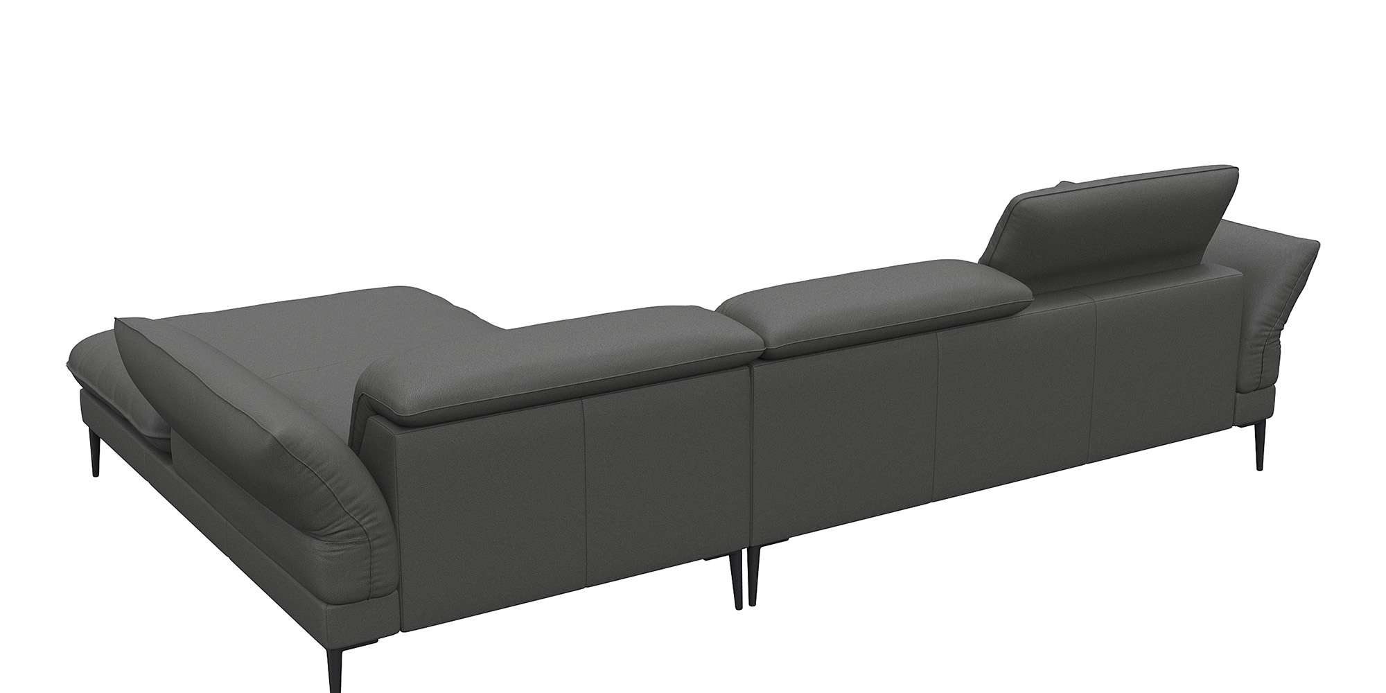 FLEXLUX Ecksofa »Salino, Funktionssofa mit Recamiere, Relaxsofa, Ecksofa«, Sofa mit Arm- und Kopfteil-Verstellungen, Kaltschaum & Stahl-Wellen