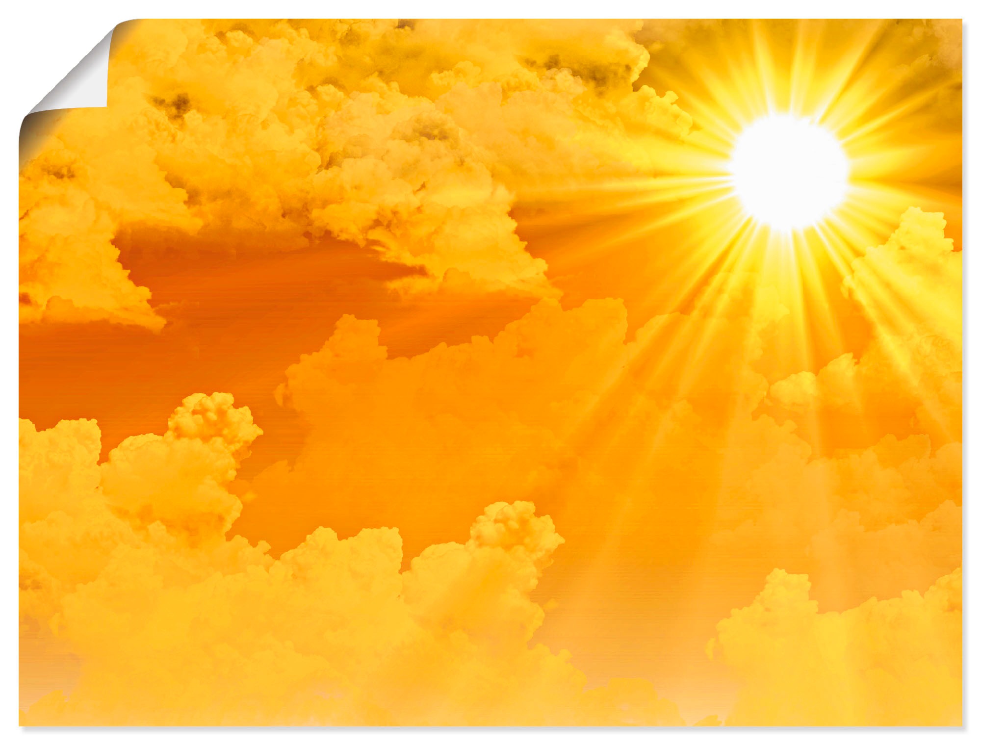 Artland Wandbild Himmel, Größen versch. Wandaufkleber als (1 Leinwandbild, Alubild, oder Poster in online »Warme St.), bestellen Sonnenstrahlen«