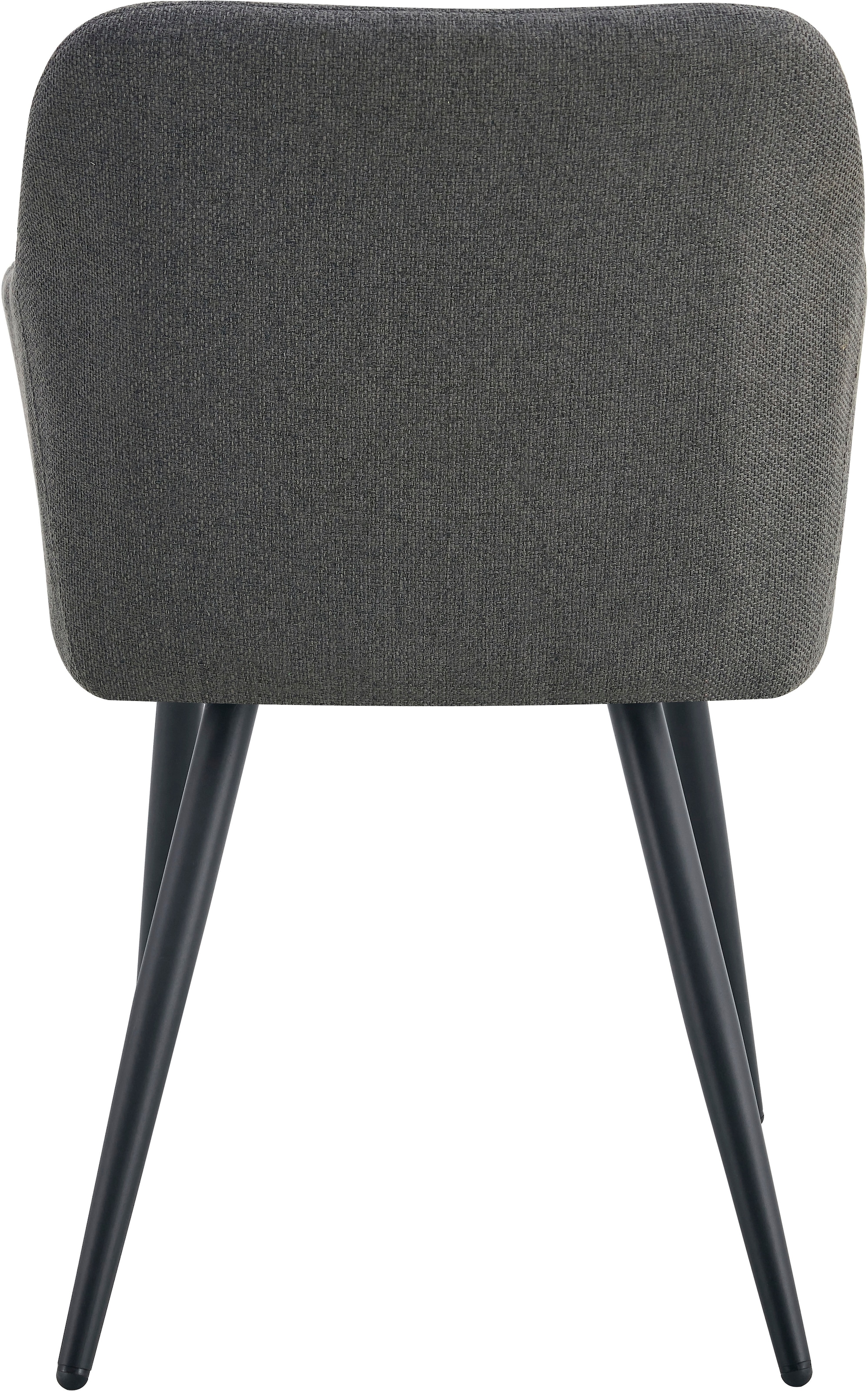 Home affaire Esszimmerstuhl »SUDBURRY, 2er Set, mit Metallgestell in matt schwarz« (Set) 2 Stk.in verschiedenen Farben, Belsatbarkeit pro Stuhl 120 kg, mit Griffloch