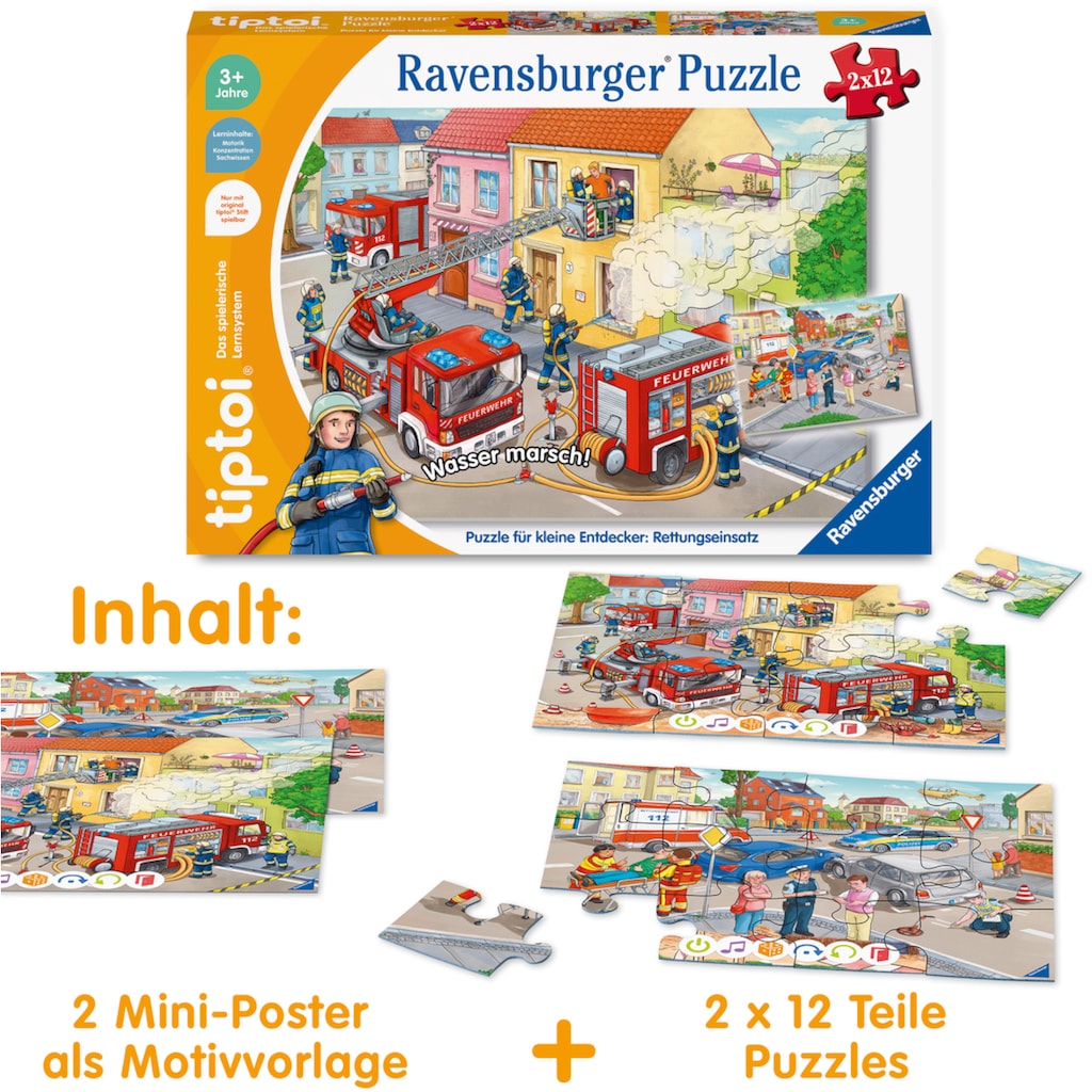 Ravensburger Puzzle »tiptoi® Puzzle für kleine Entdecker: Rettungseinsatz«