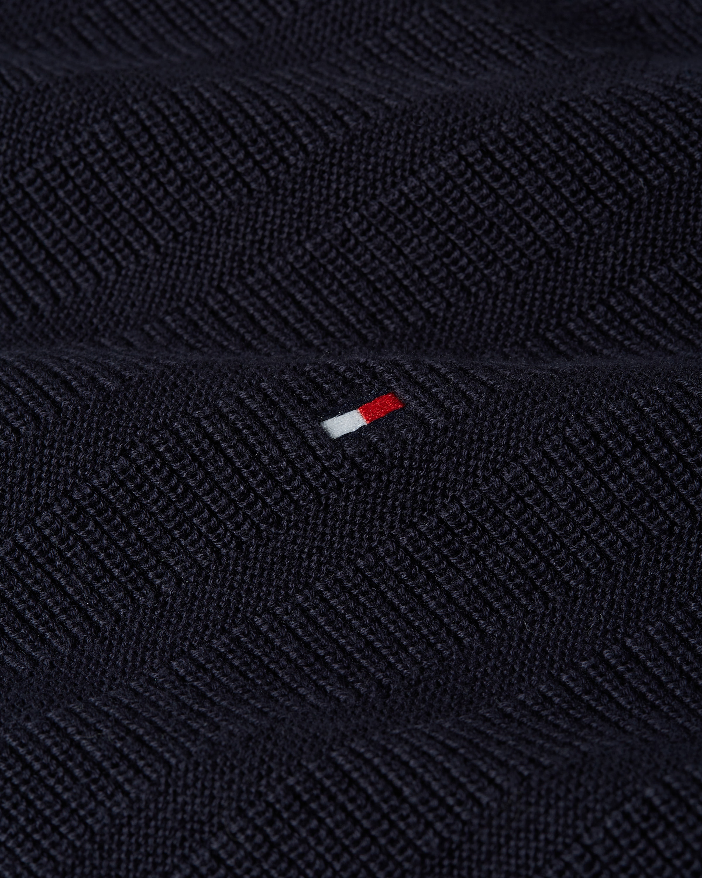 Tommy Hilfiger Strickjacke »STRIPE STRUCTURE«, modisches Strickmuster, Stehkragen