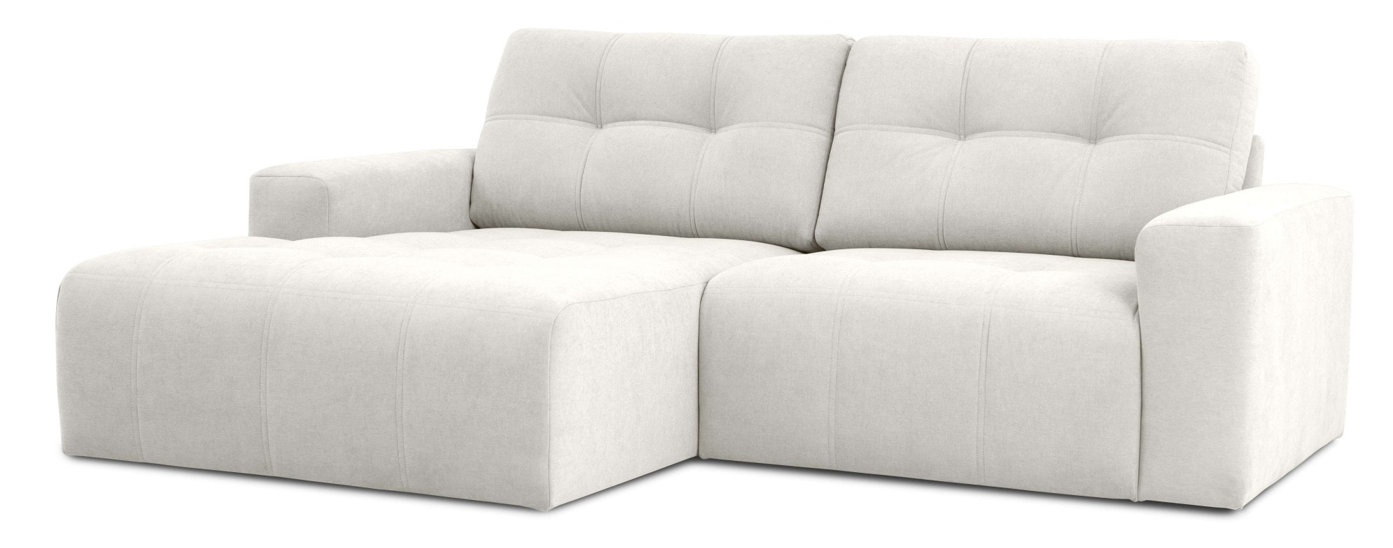 Home affaire Ecksofa »Turnon, Lounge-sofa, Breite 221 cm«, Chenille, mit Knopf- und Doppelsteppung, elegantes Aussehen