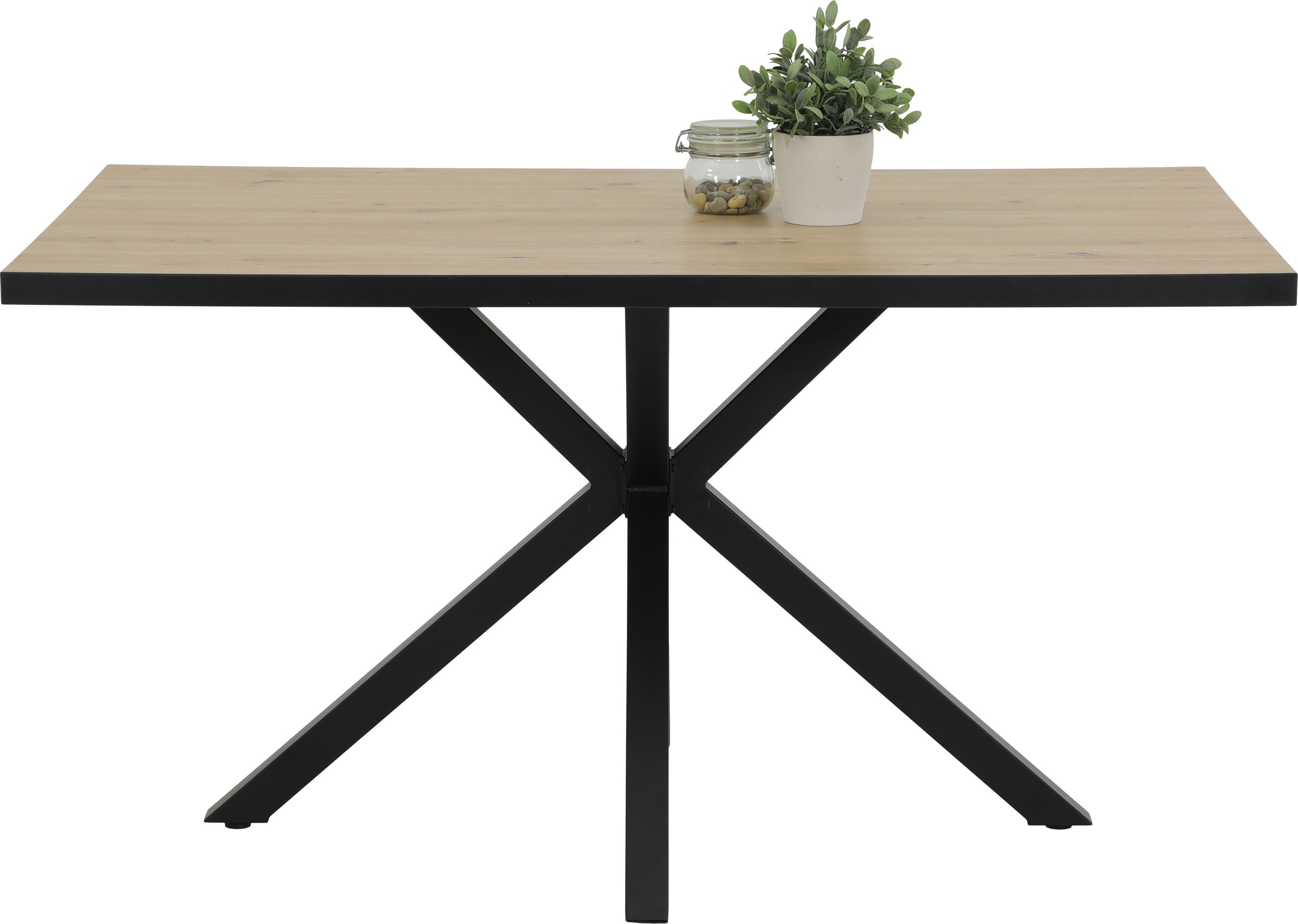 HELA Essgruppe »SPREE« 4 Stk. tlg. Esstisch 140x90 cm mit Dickkante, Microf günstig online kaufen