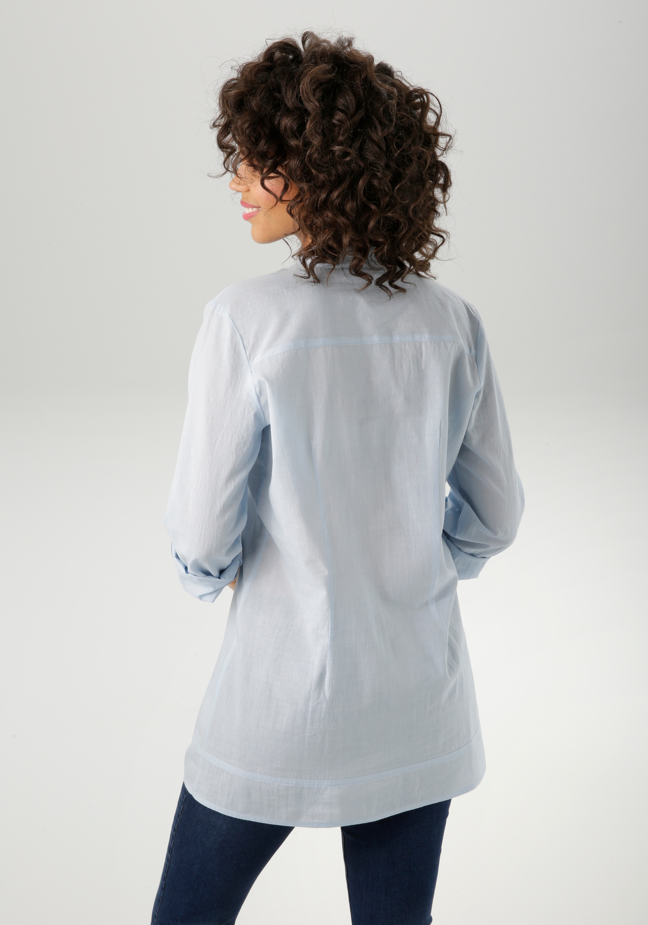 Aniston CASUAL Longbluse mit dekorativer Biesenverarbeitung