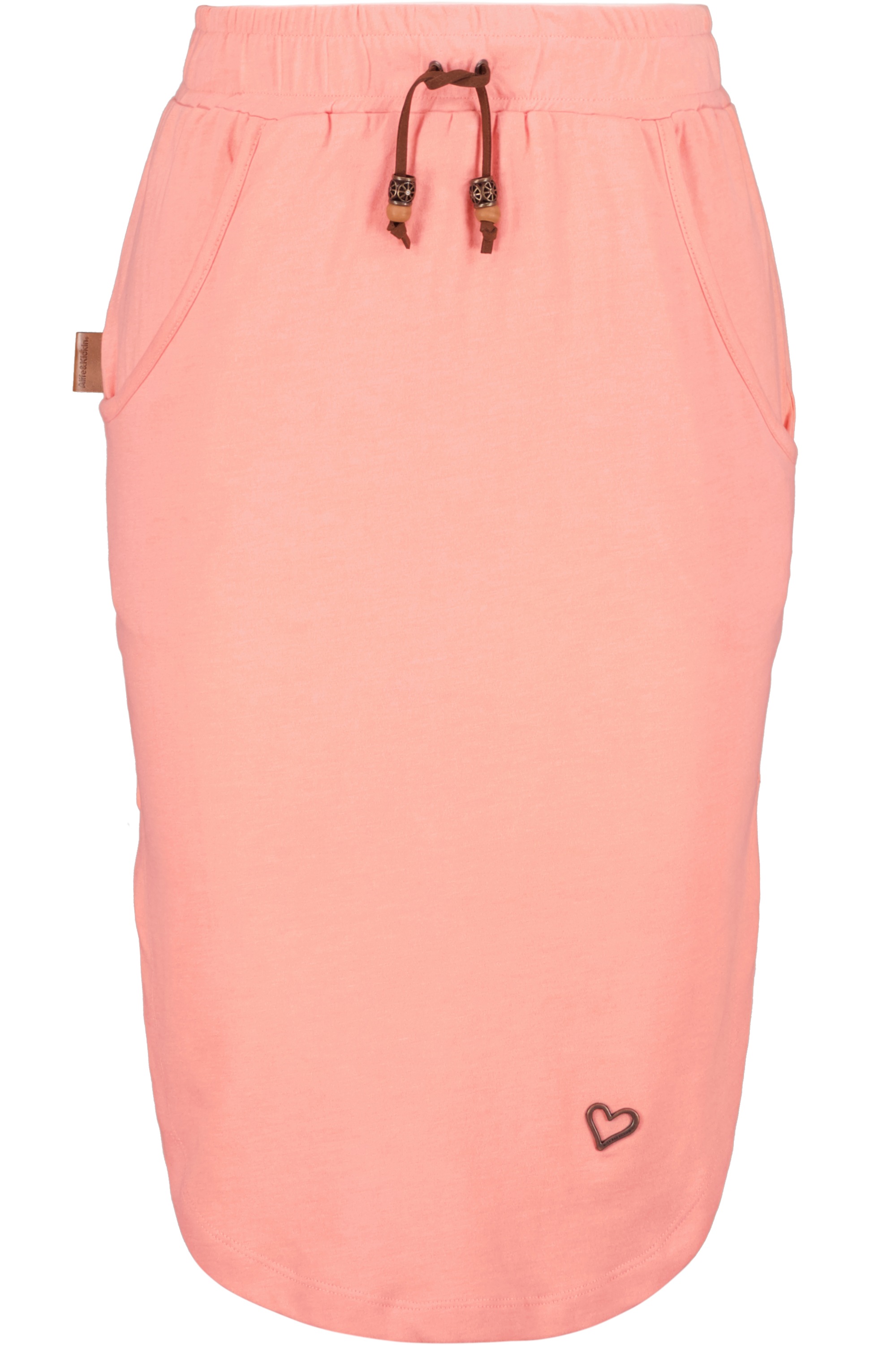 ALIFE & KICKIN Sommerrock »Damen HollyAK« peach XL XL Sportiver unifarbener Damenrock HollyAK von Alife and Kickin mit vielen Logodetails