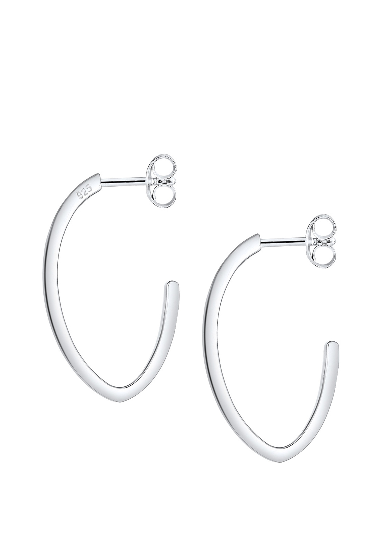 Elli Paar Creolen »Creolen Ohrstecker oval 925 Sterling Silber«
