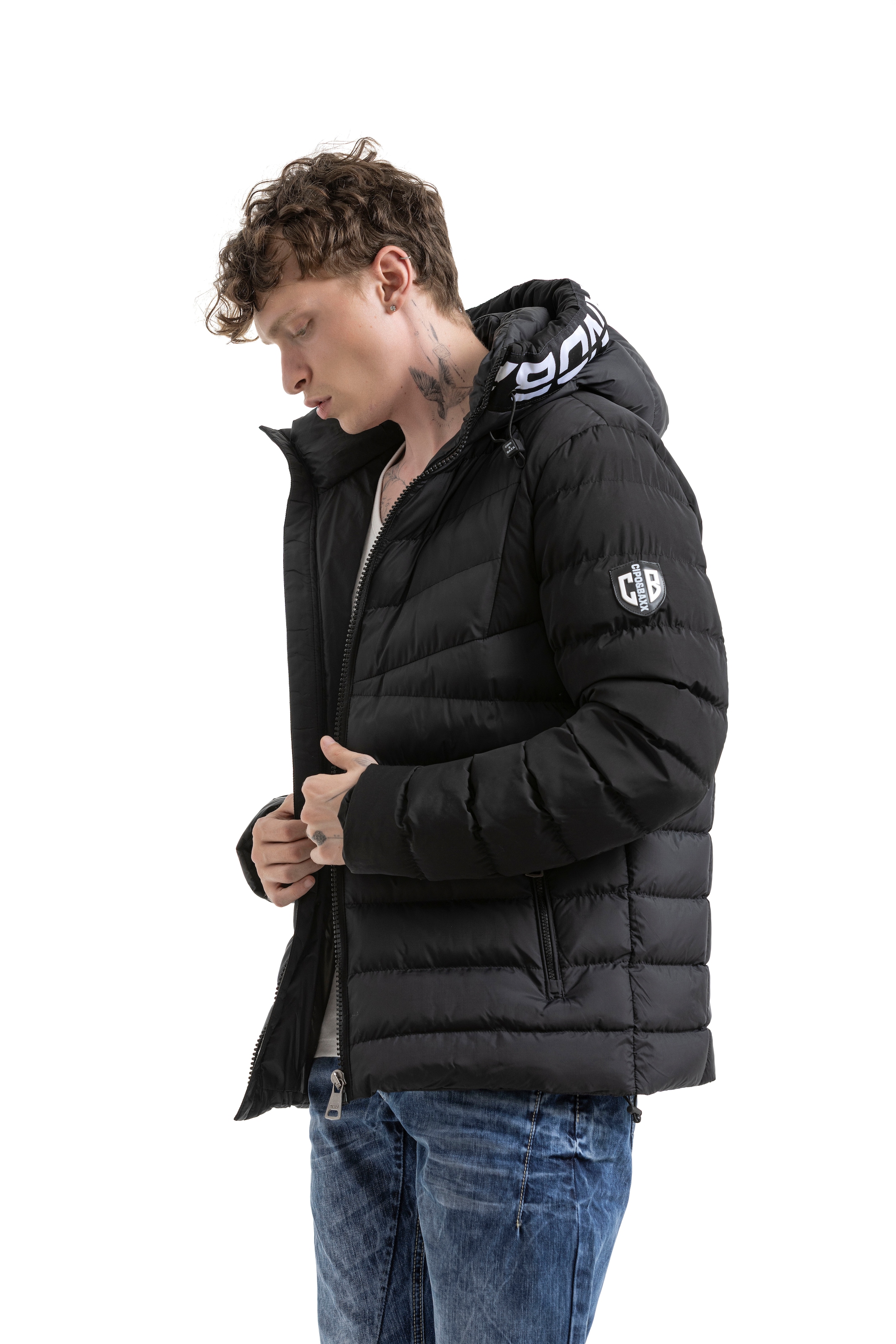 Cipo & Baxx Steppjacke mit Kapuze