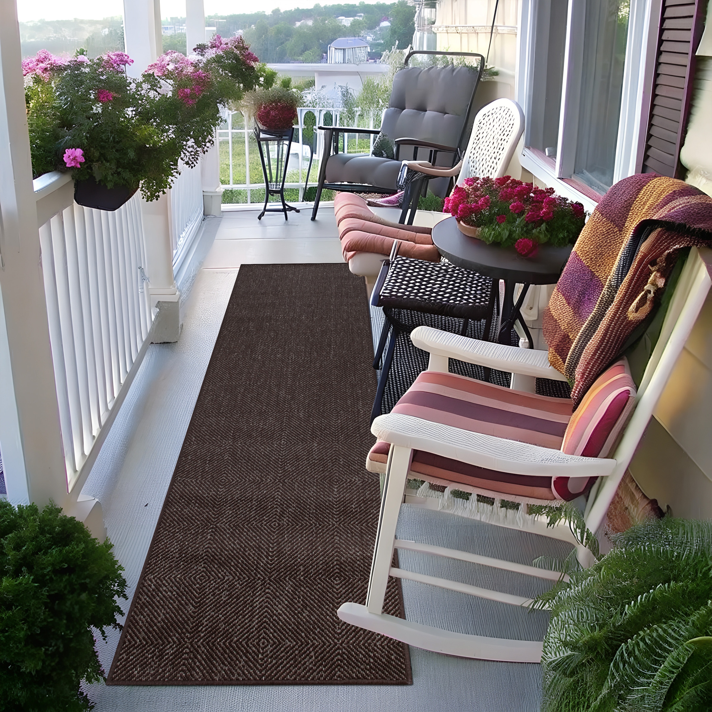 my home Teppich »Anna, auch als Läufer erhältlich«, rechteckig, 3 mm Höhe, In- und Outdoor geeignet, Sisal-Optik, Wetterfest & UV-beständig